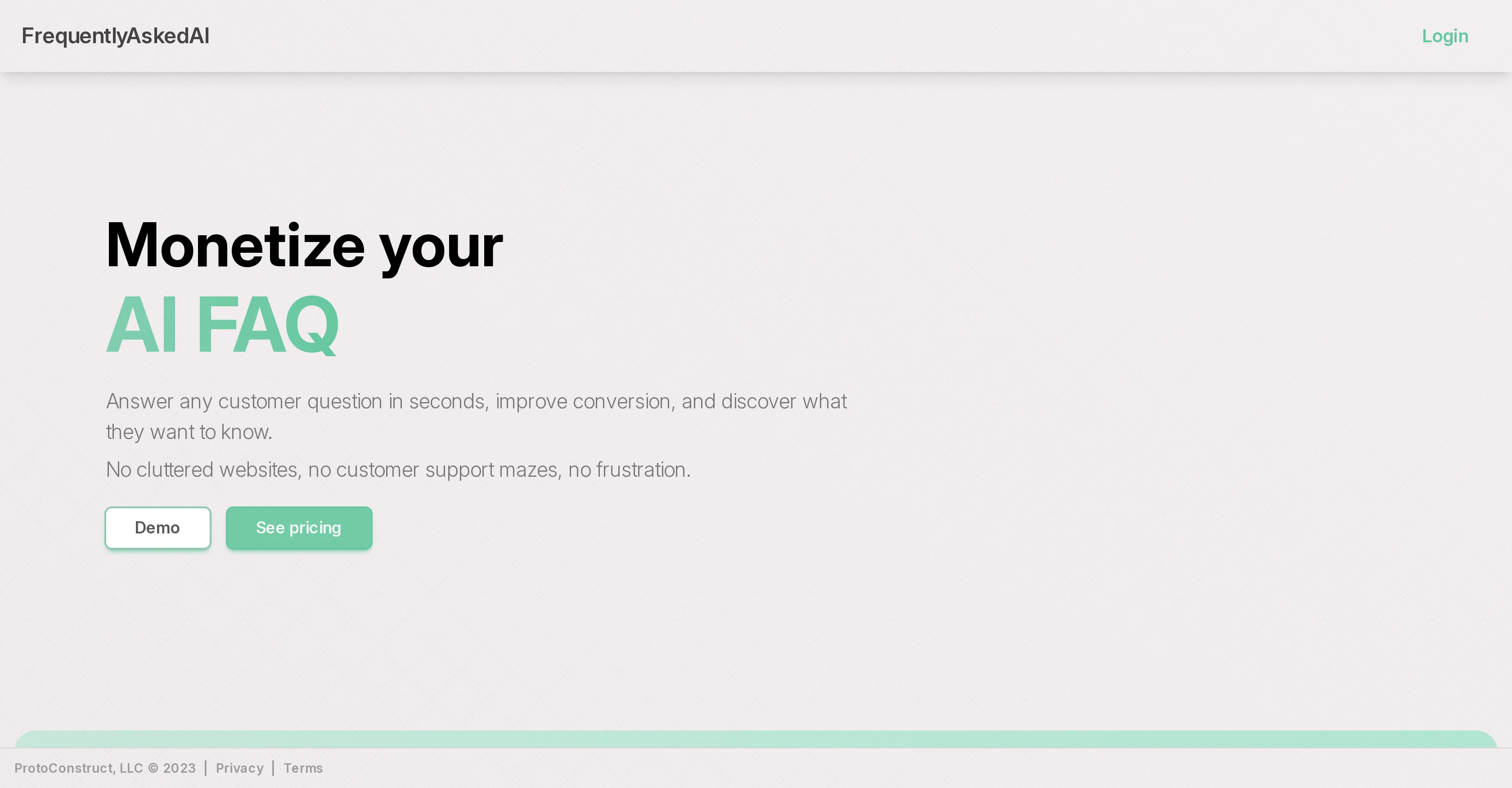 FrequentlyAskedAI website
