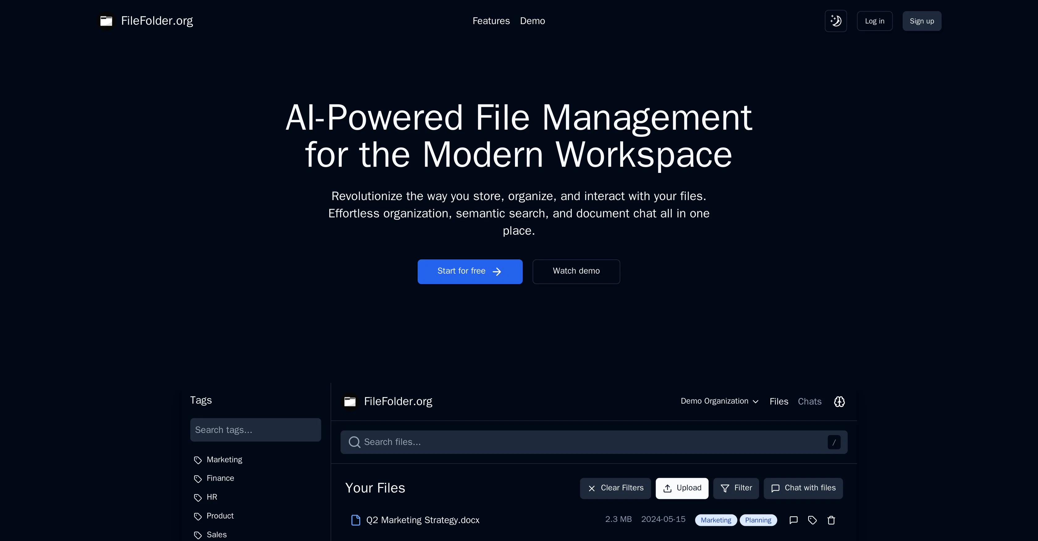 FileFolder website