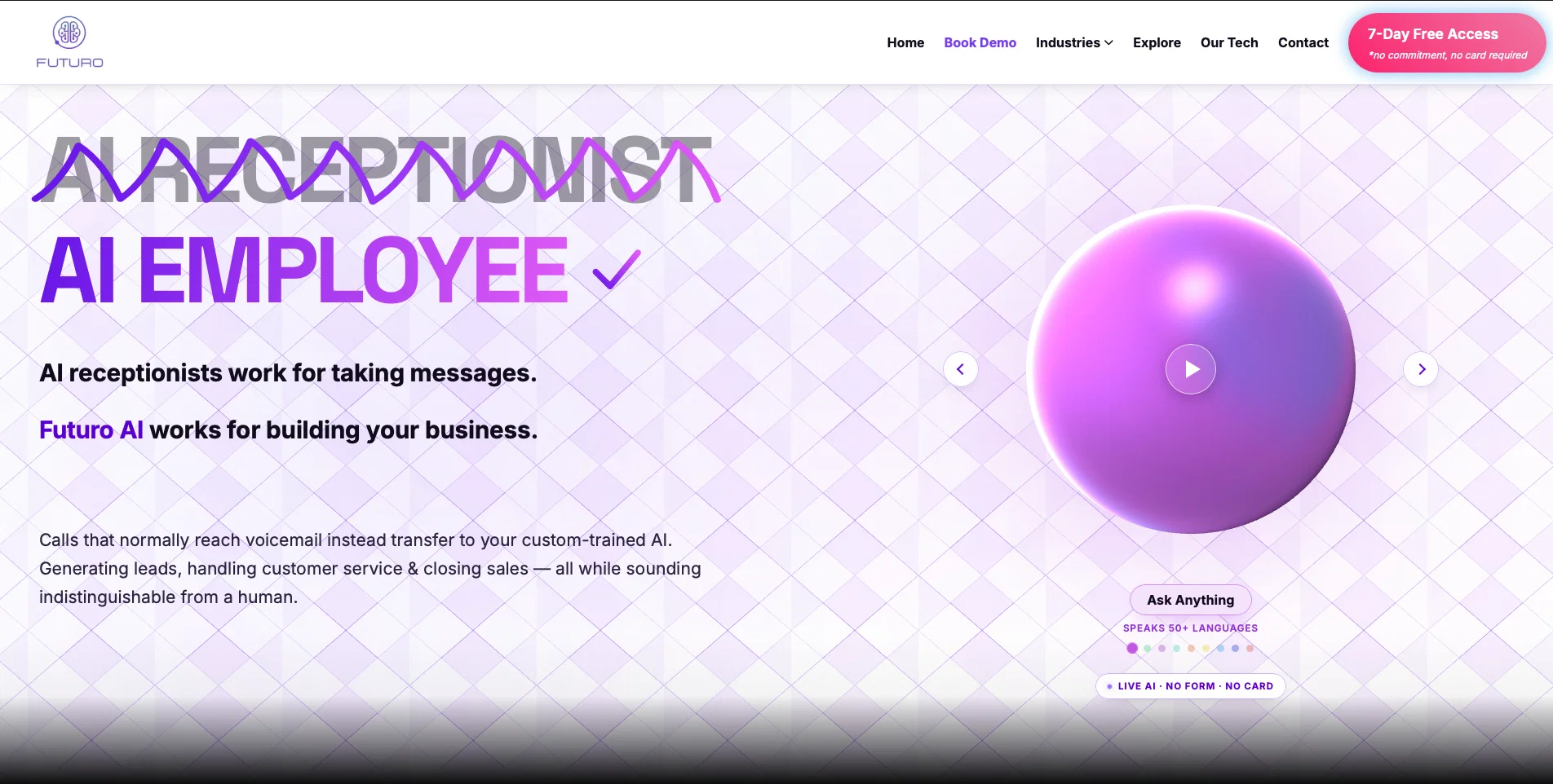 Futuro AI website