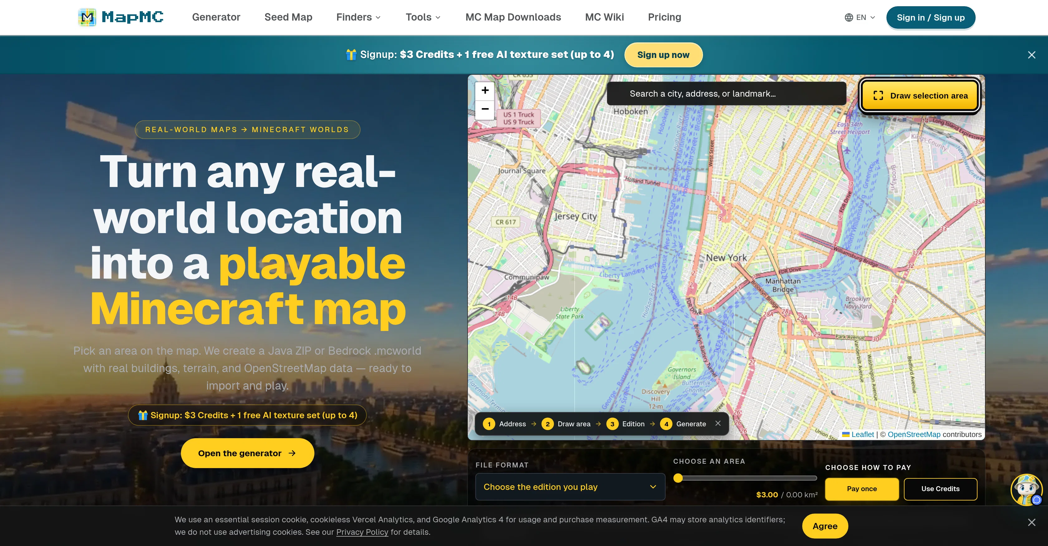 MapMC website
