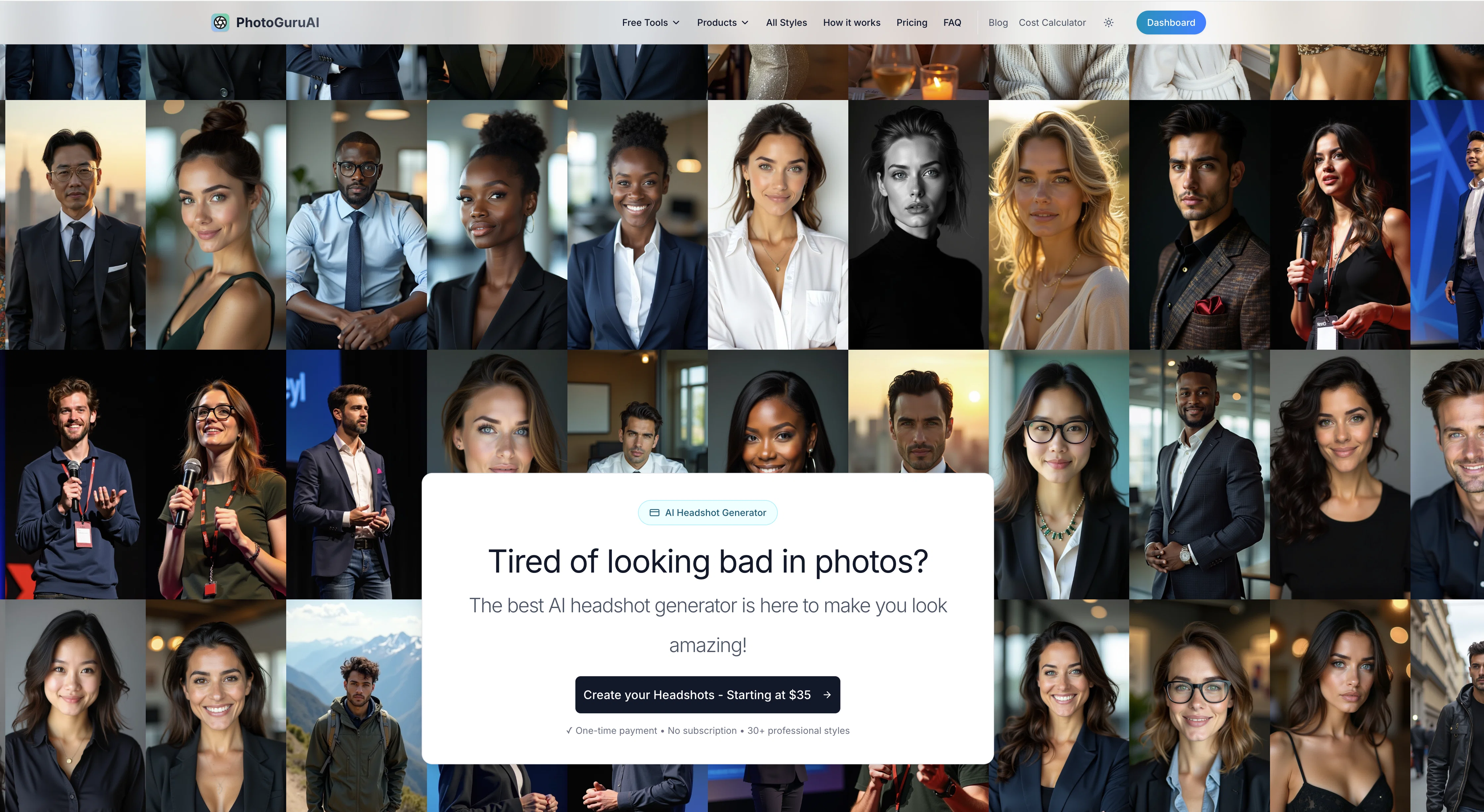 PhotoGuruAI website