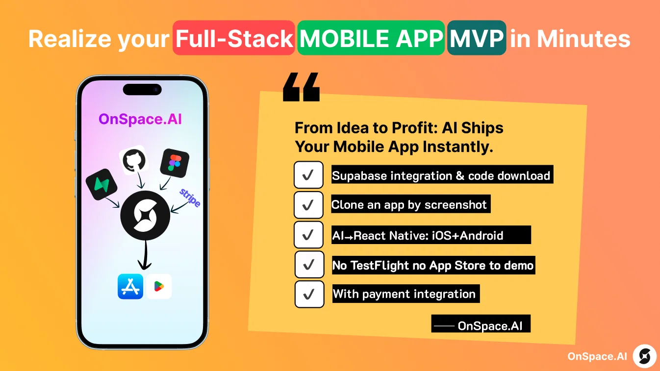 OnSpace.AI - AI Mobile App Builder website
