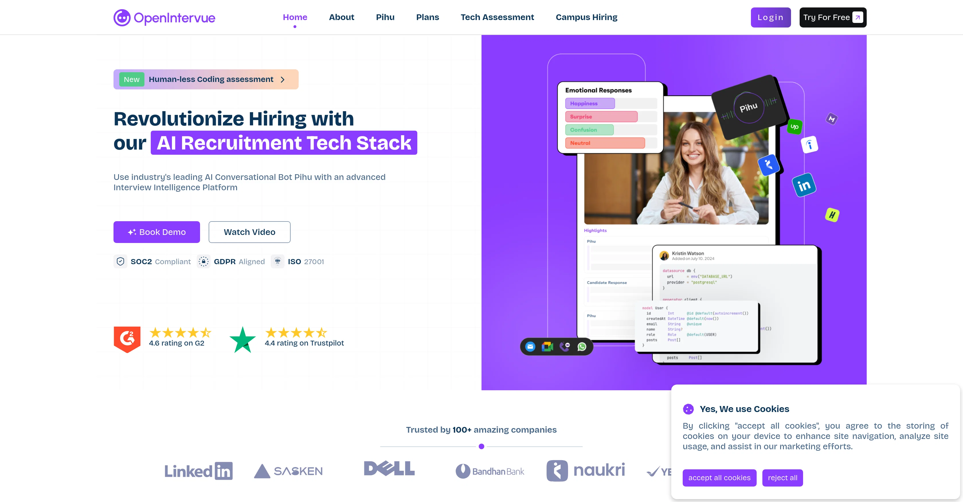 Openintervue website