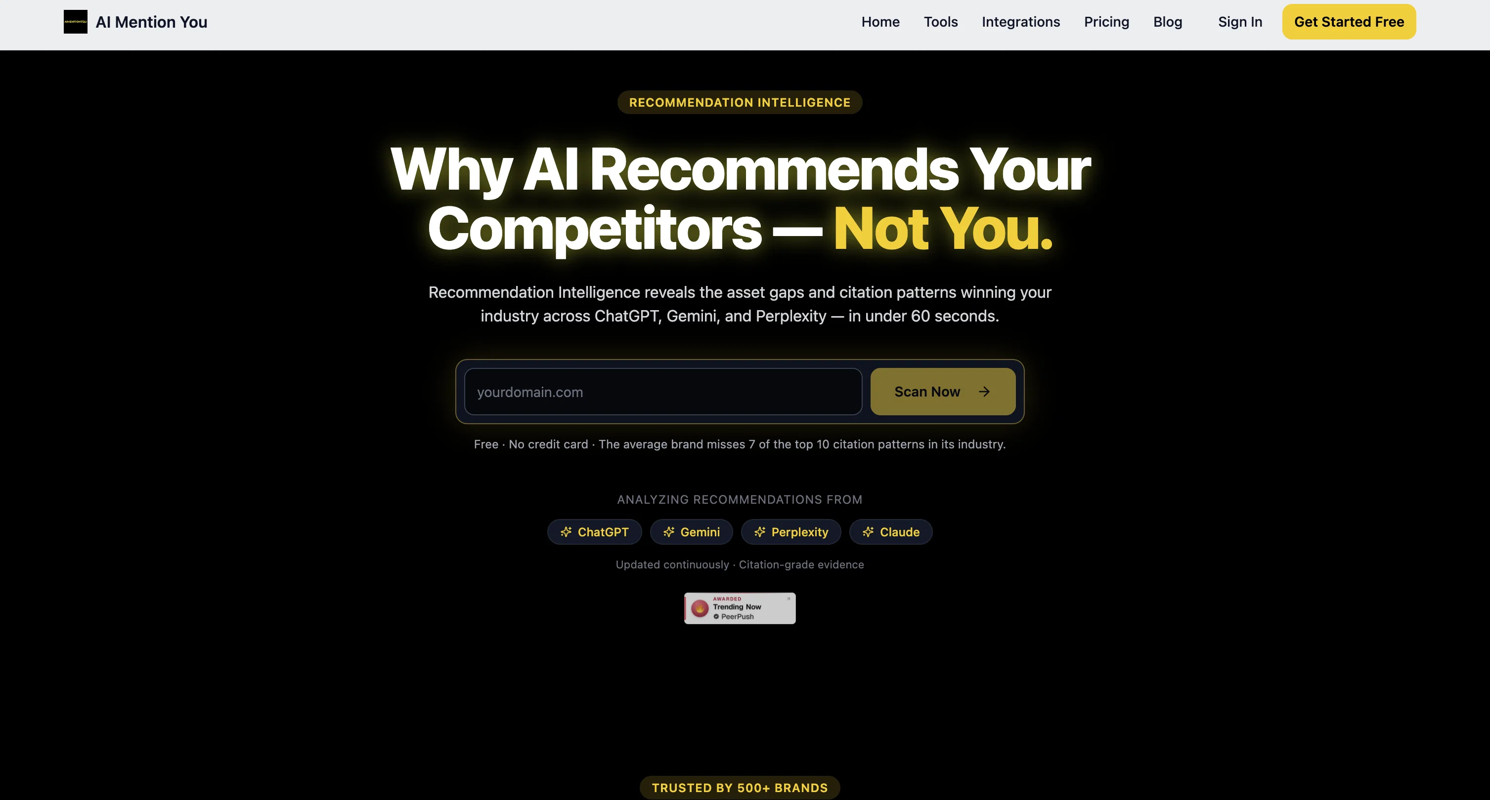 AI Mention You website