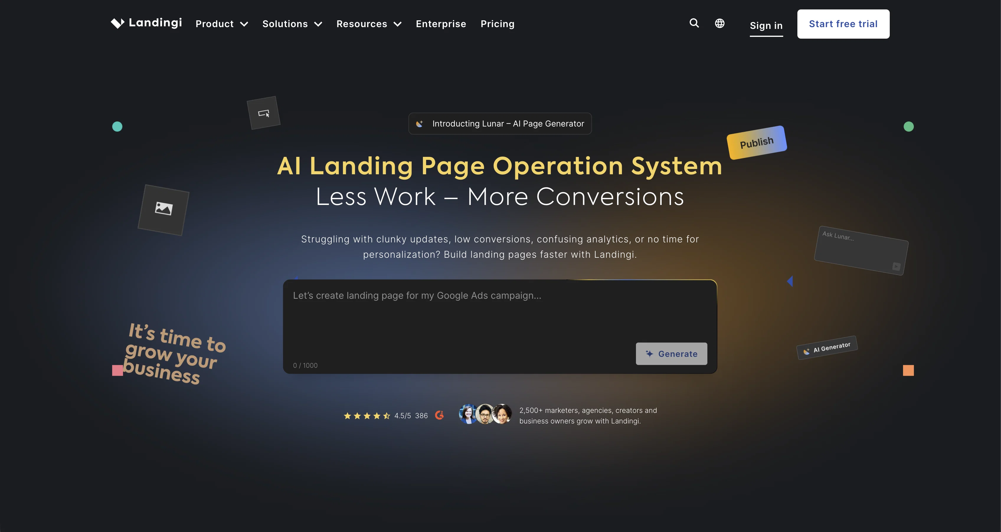Landingi website