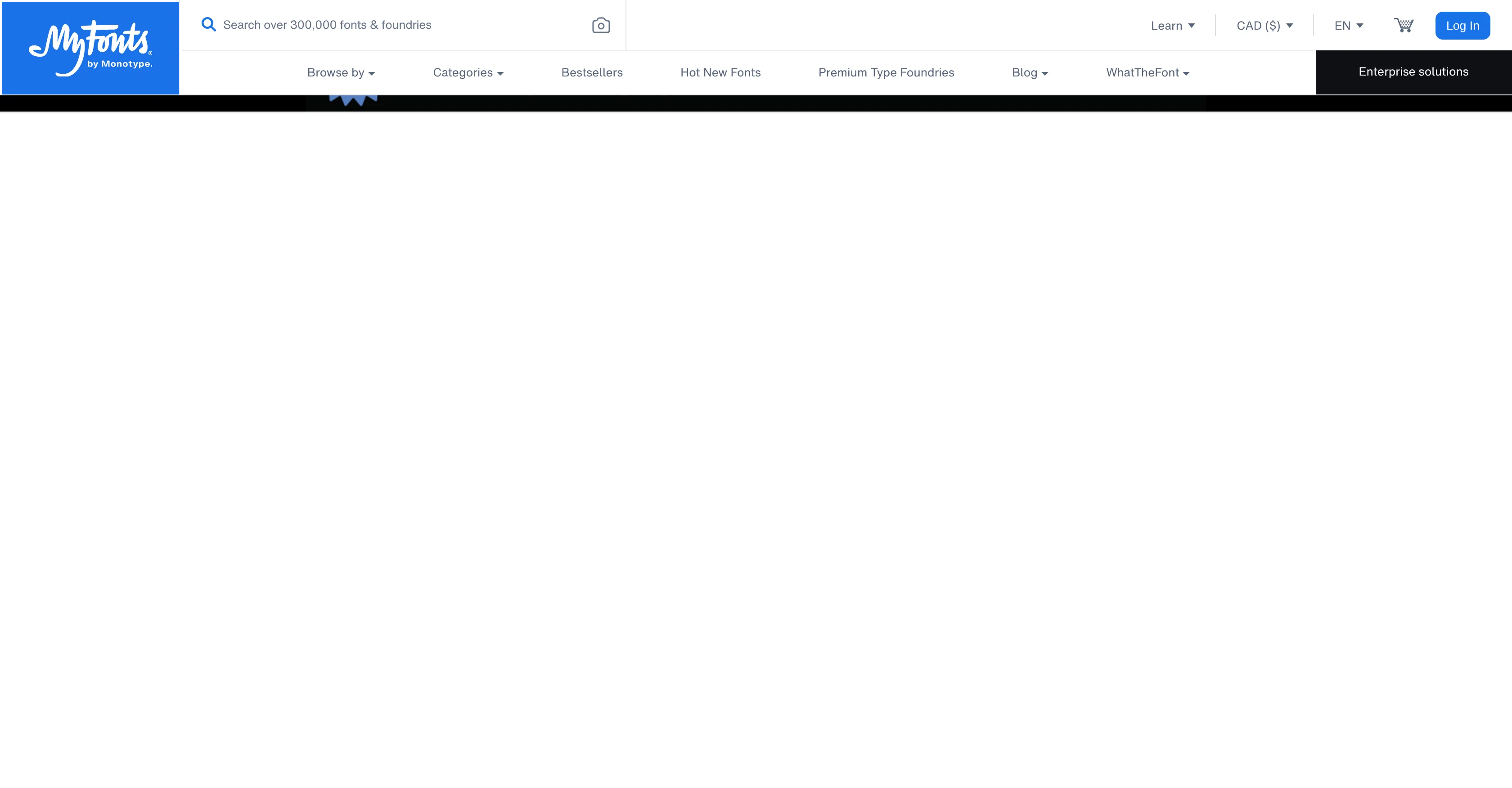 MyFonts AI Search website