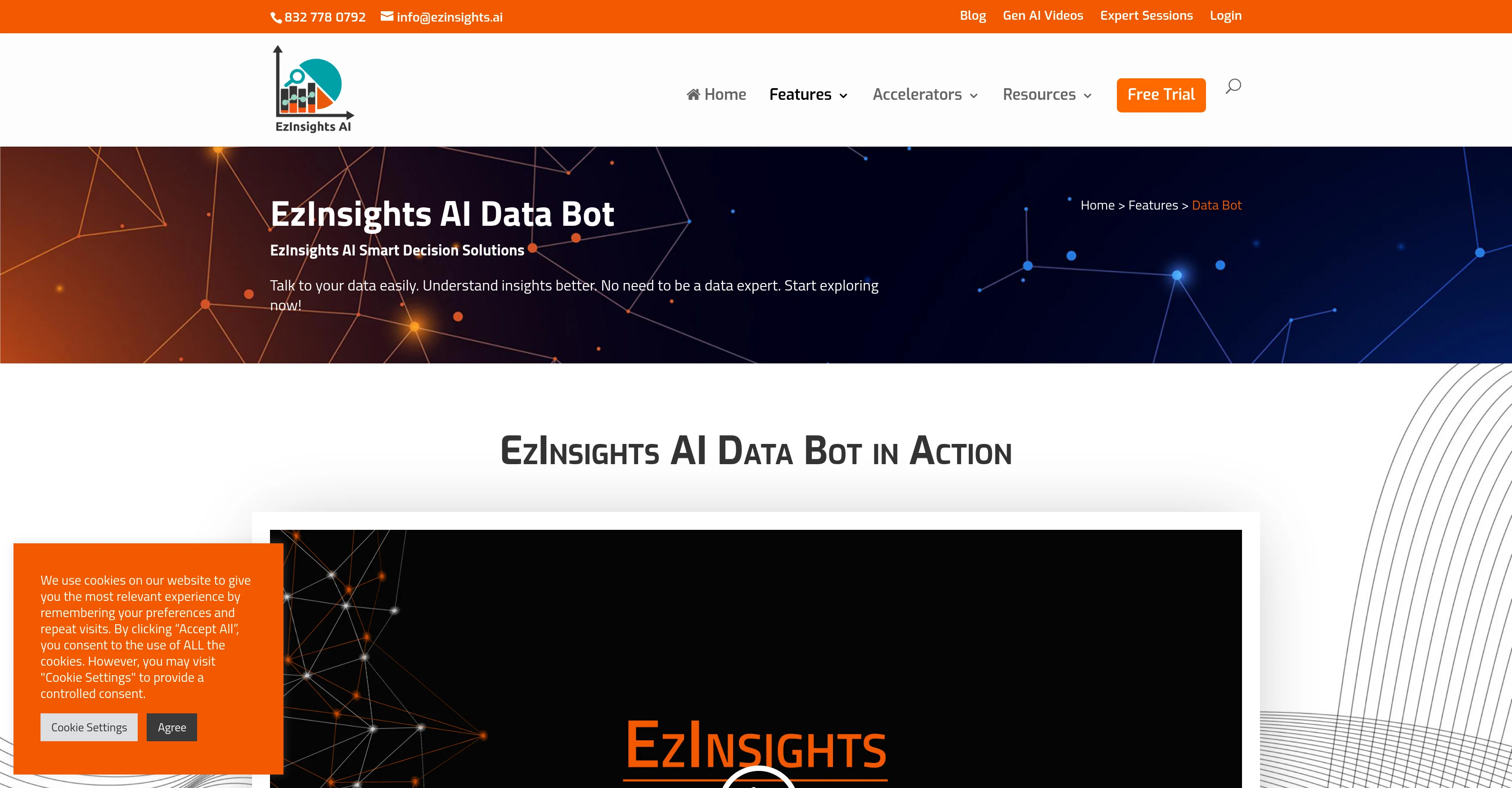 EzInsights Data Bot website