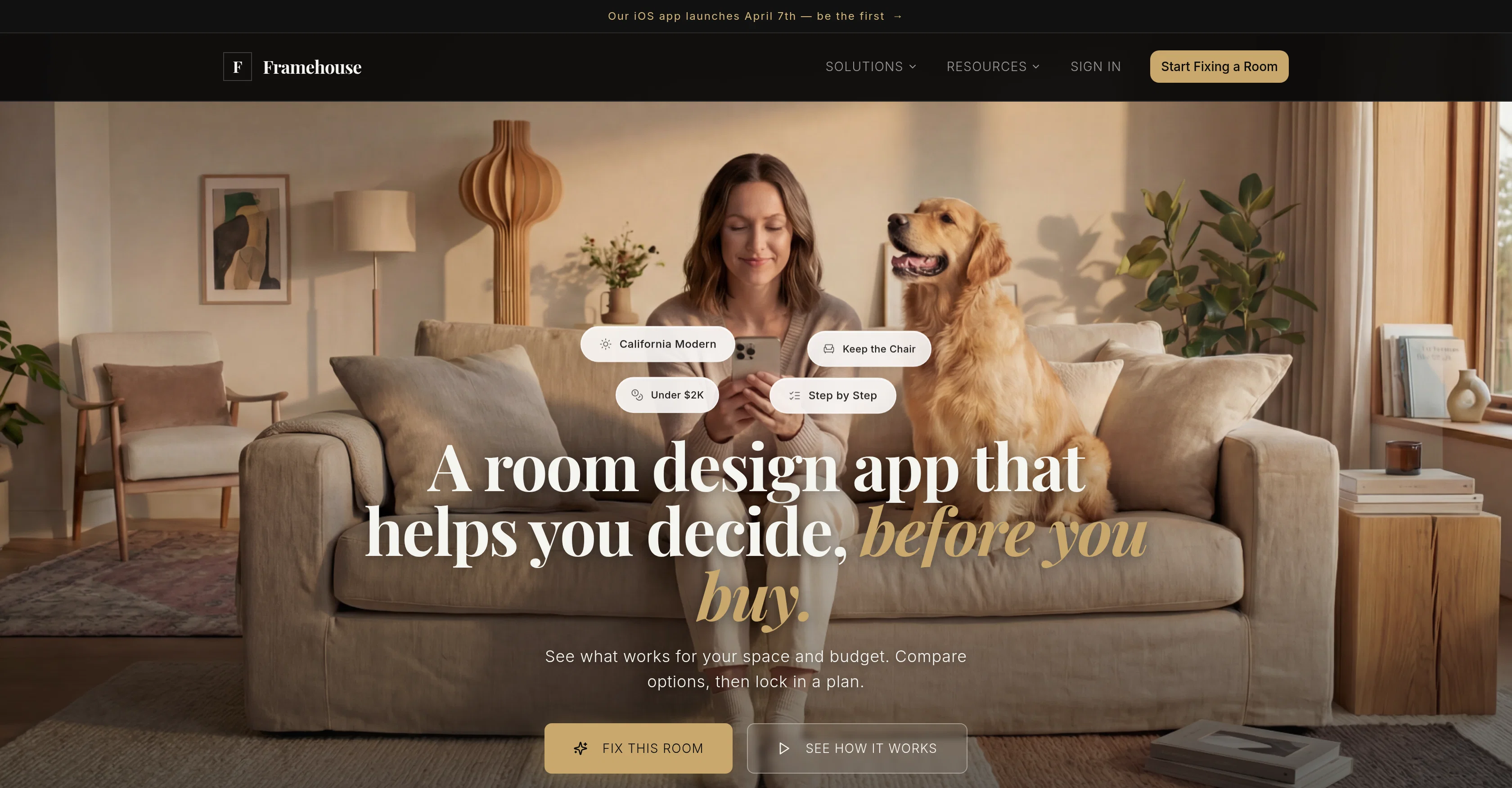 Framehouse Design website