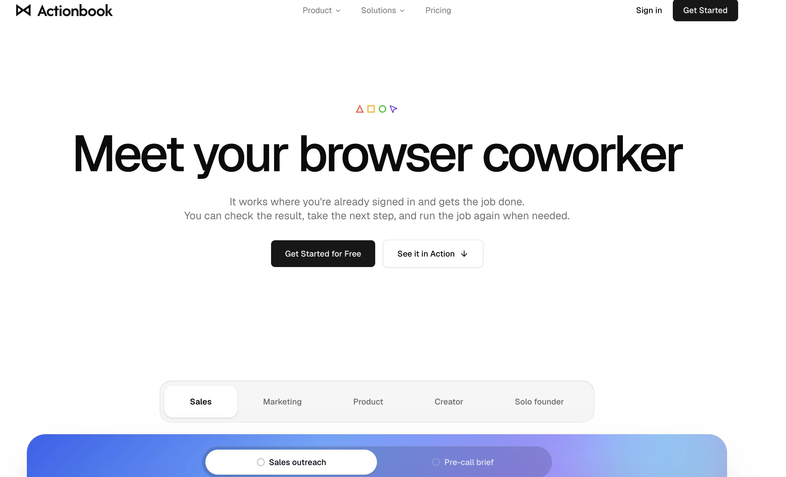 Actionbook website