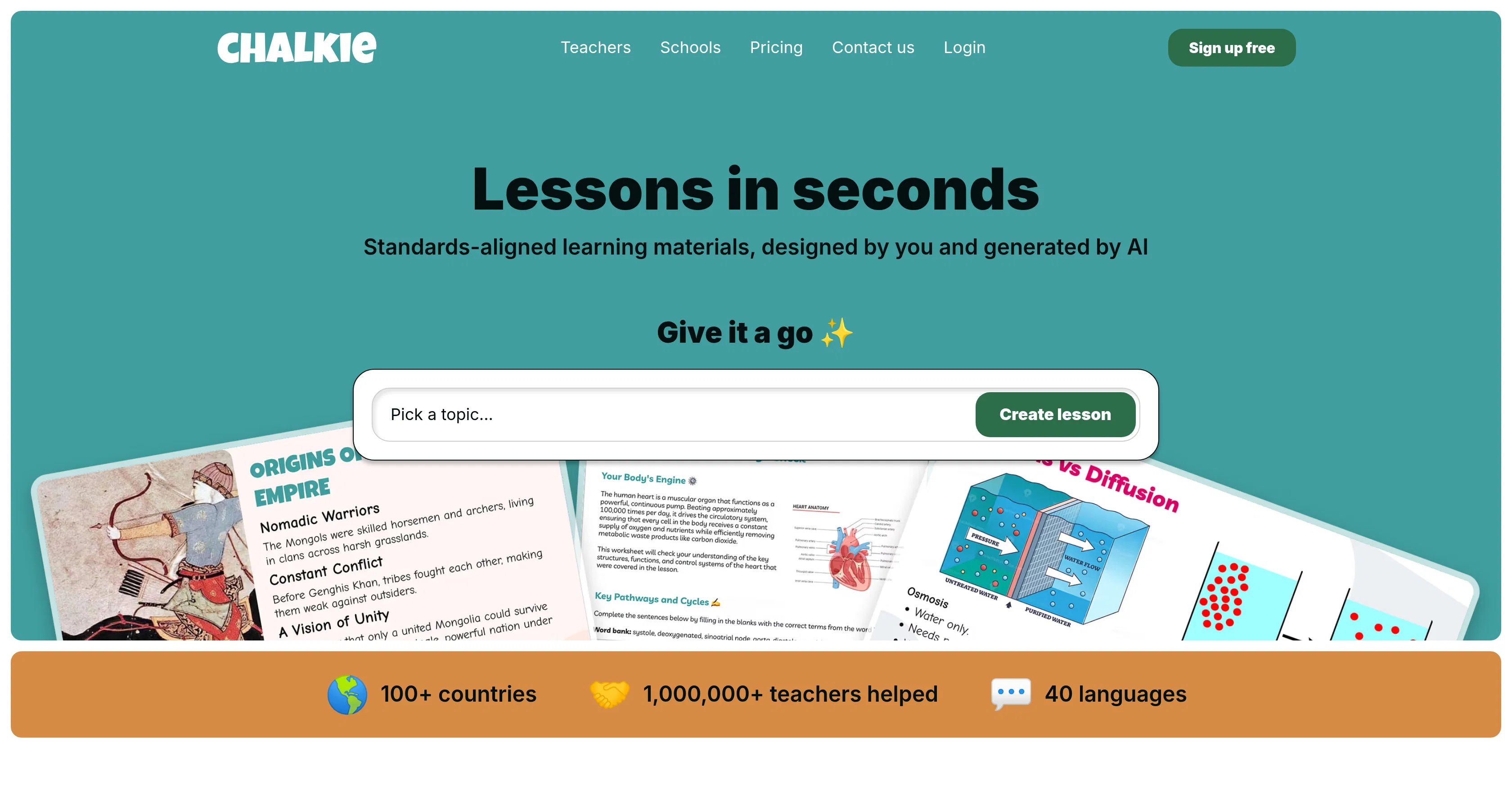 Chalkie AI website
