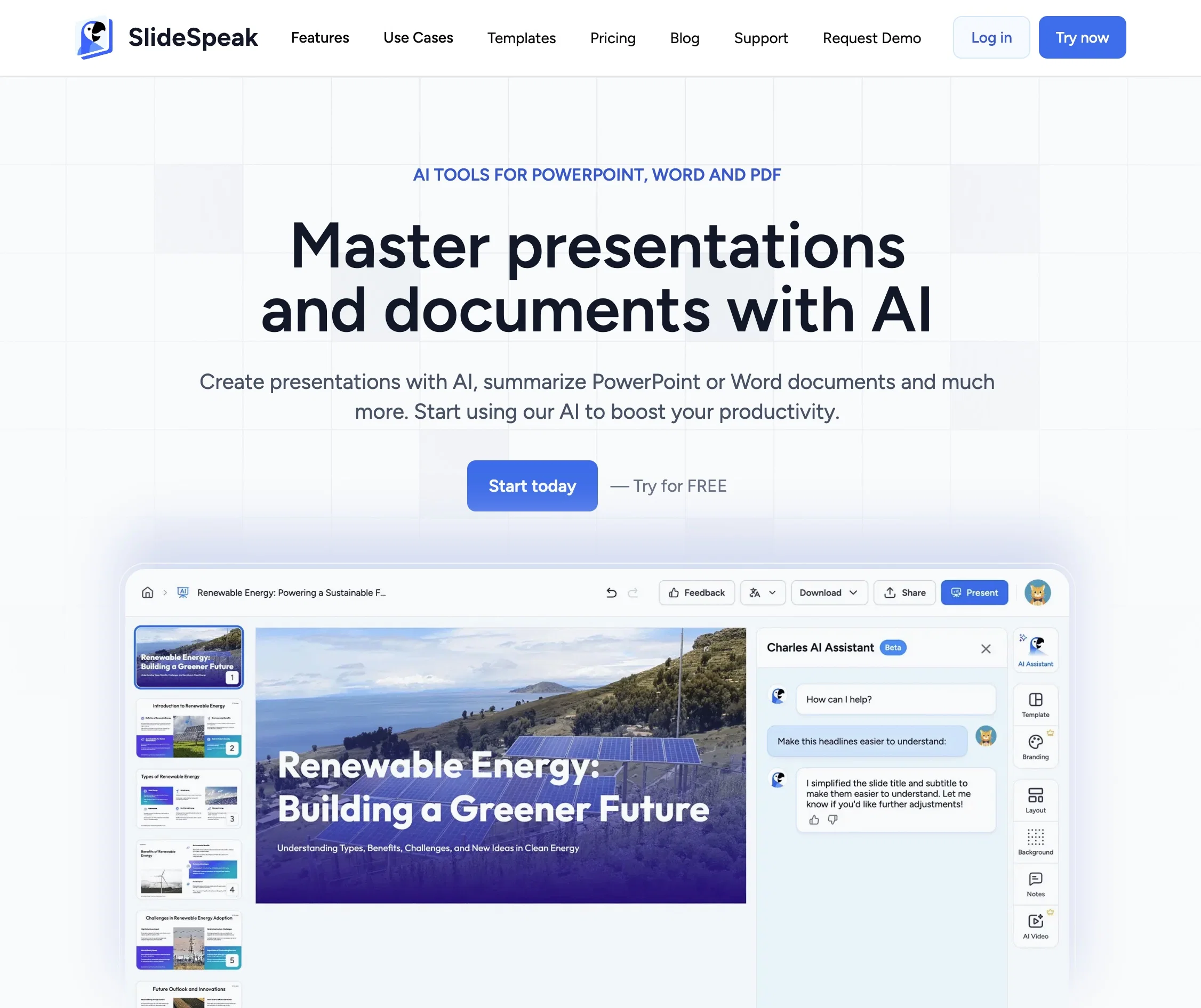 SlideSpeak website