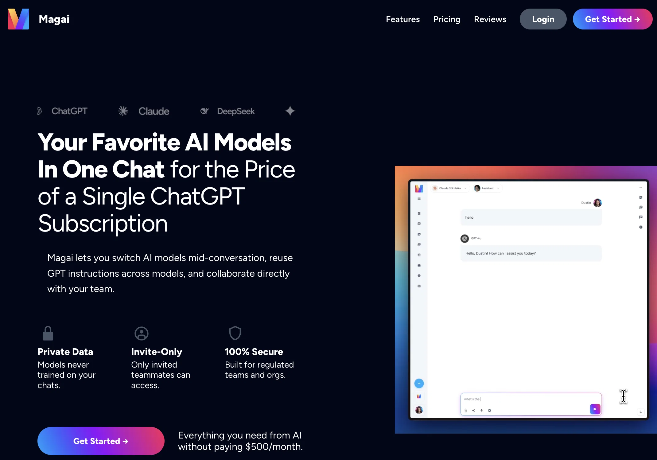Magai website