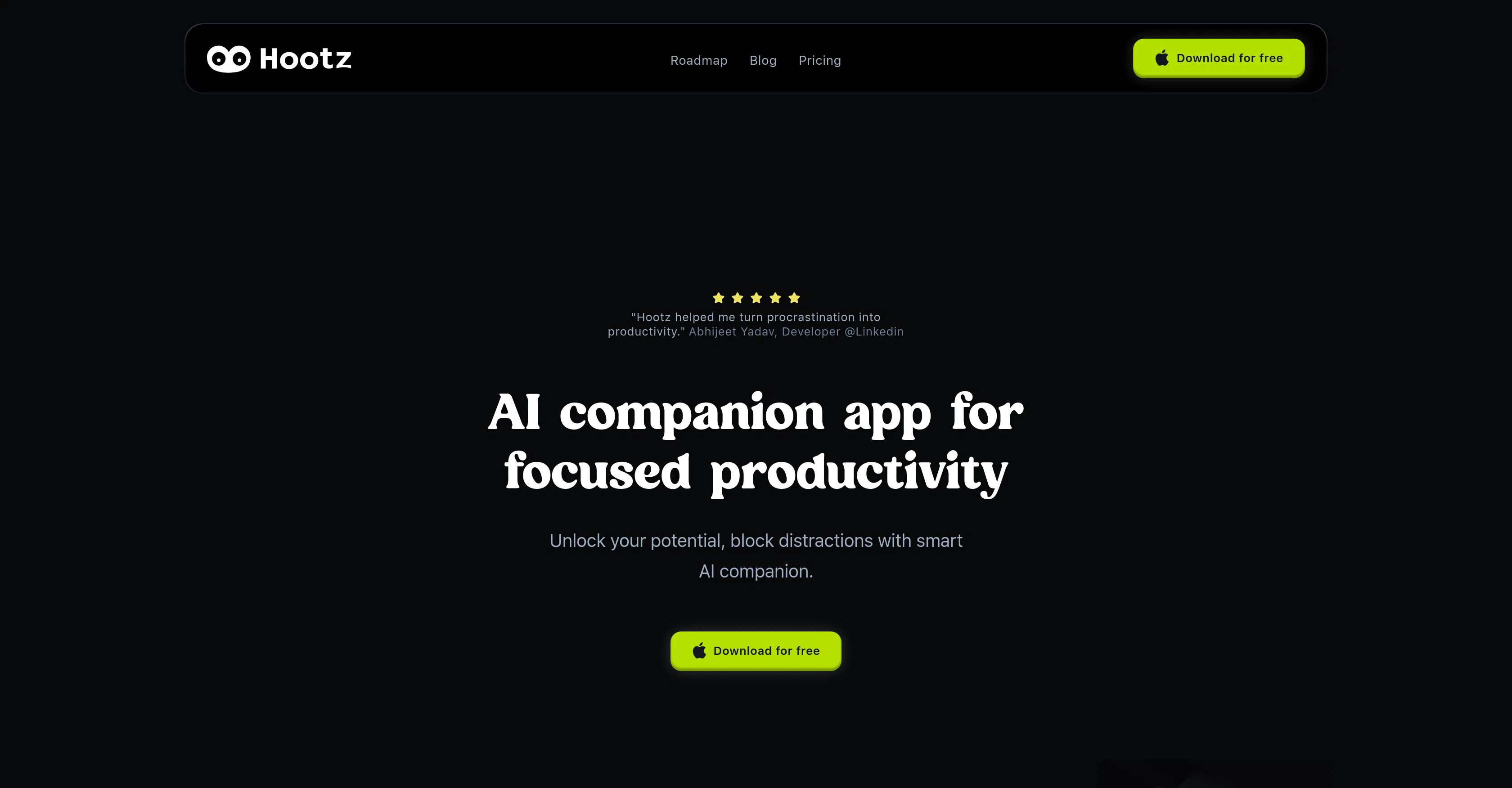 Hootz website