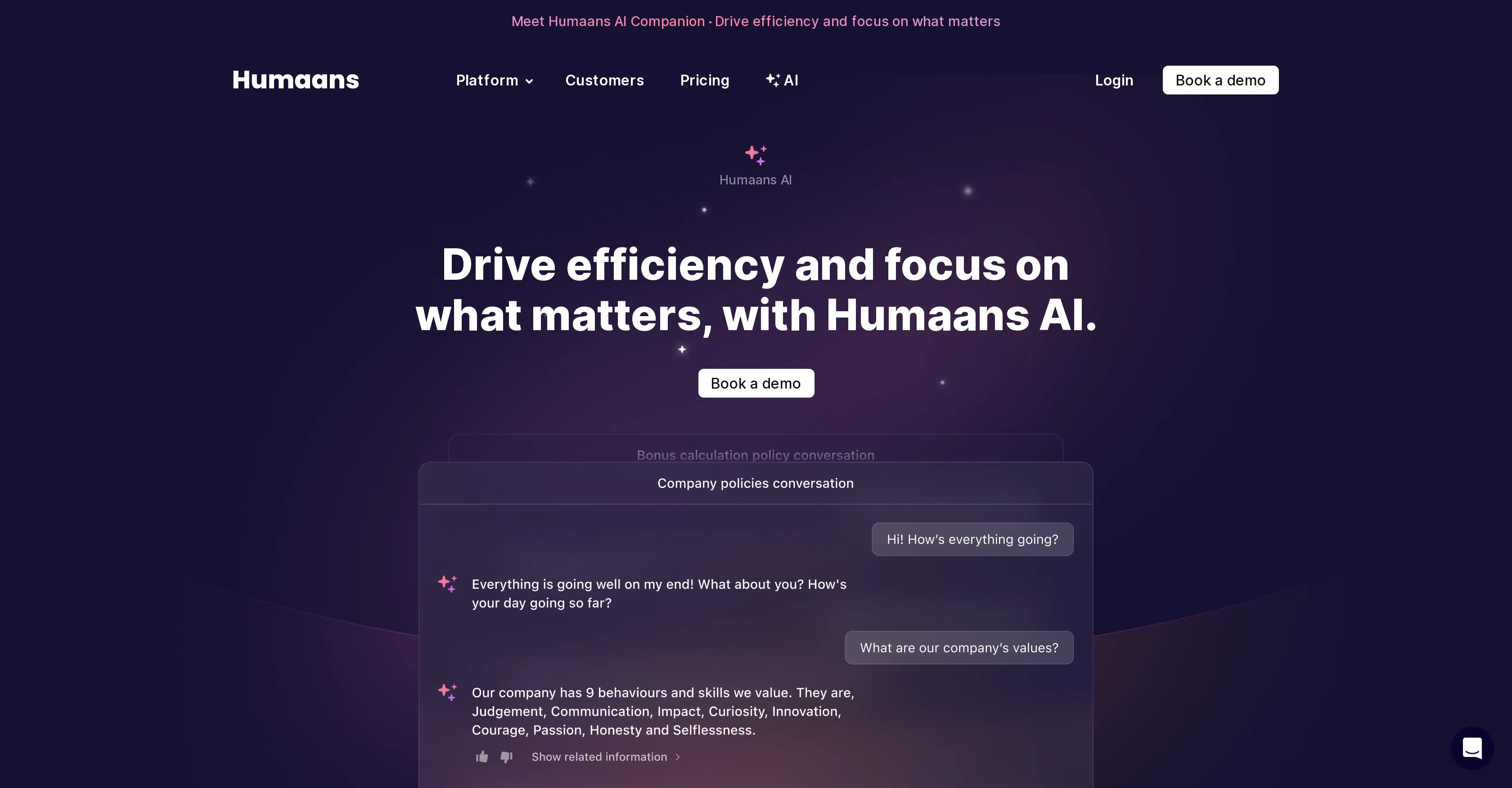 Humaans AI website