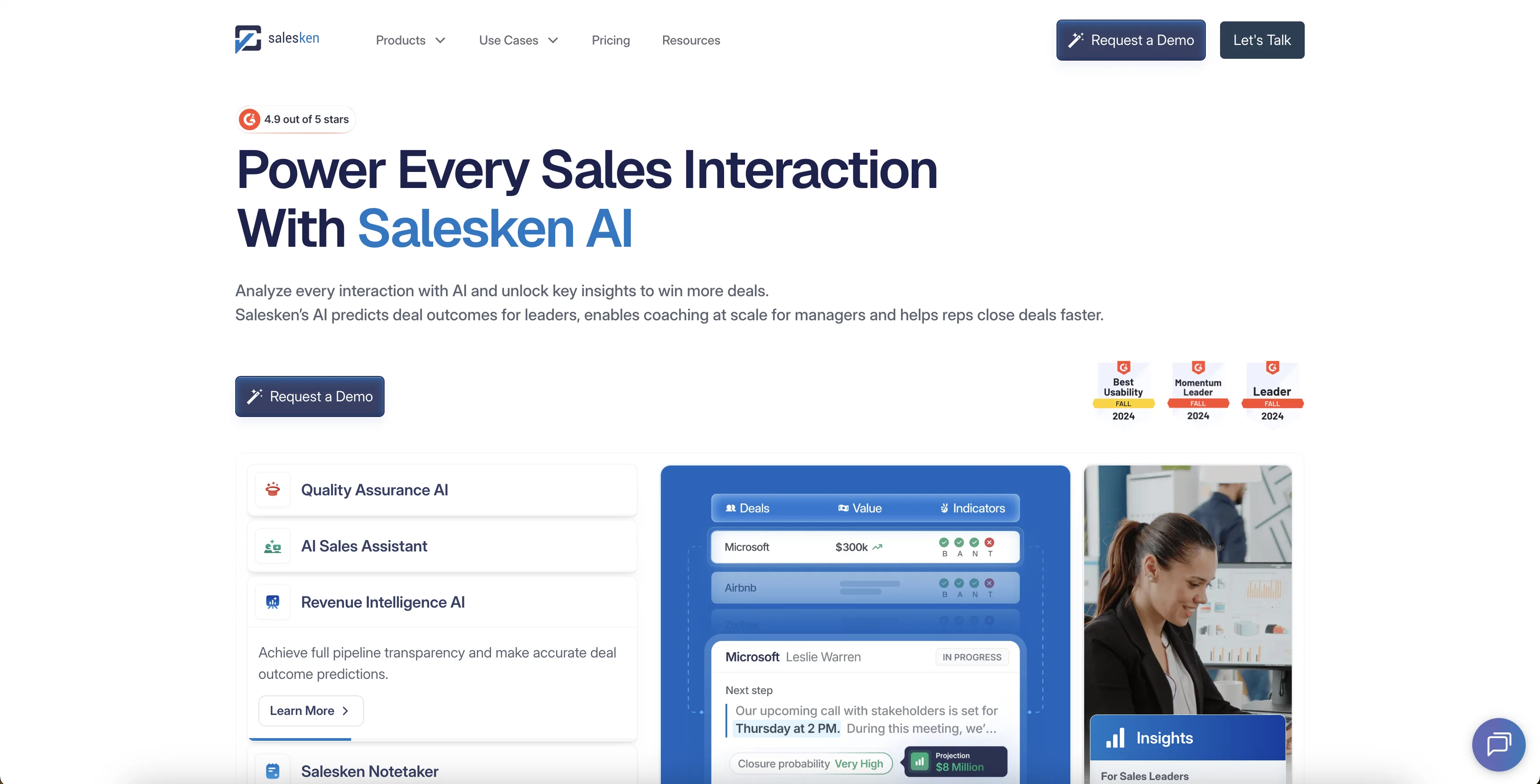 Salesken website