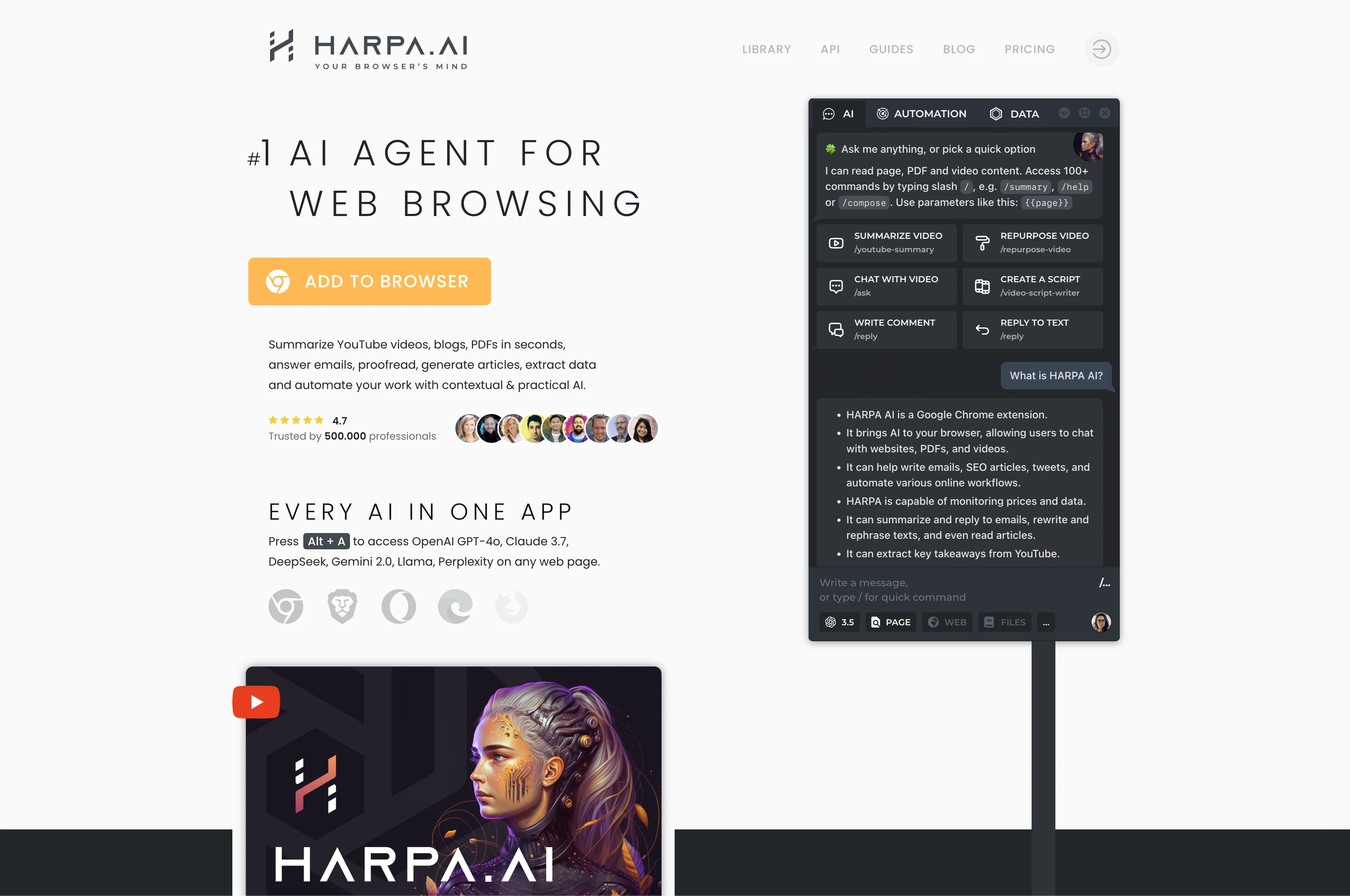 Harpa website