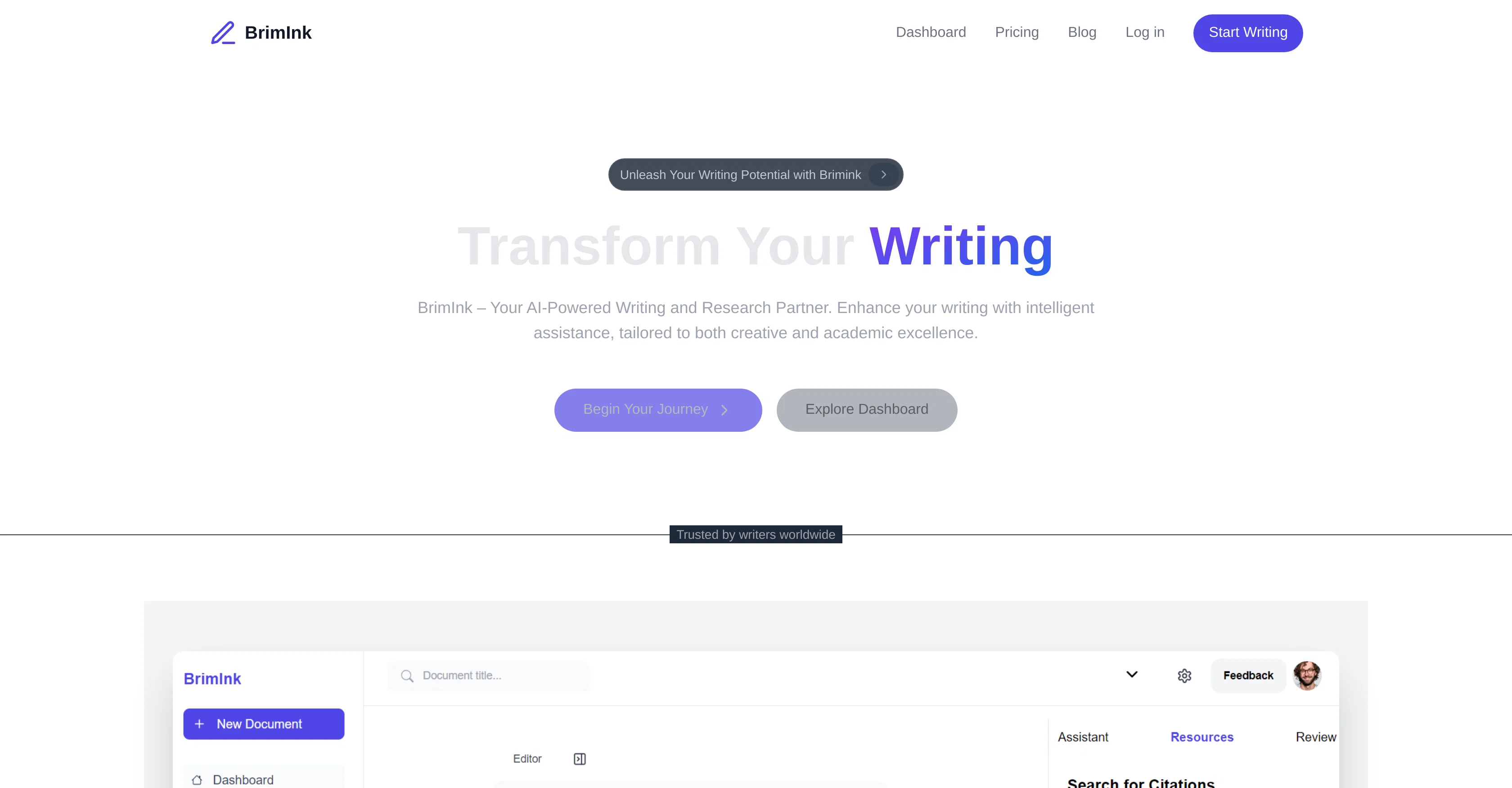 Brimink website