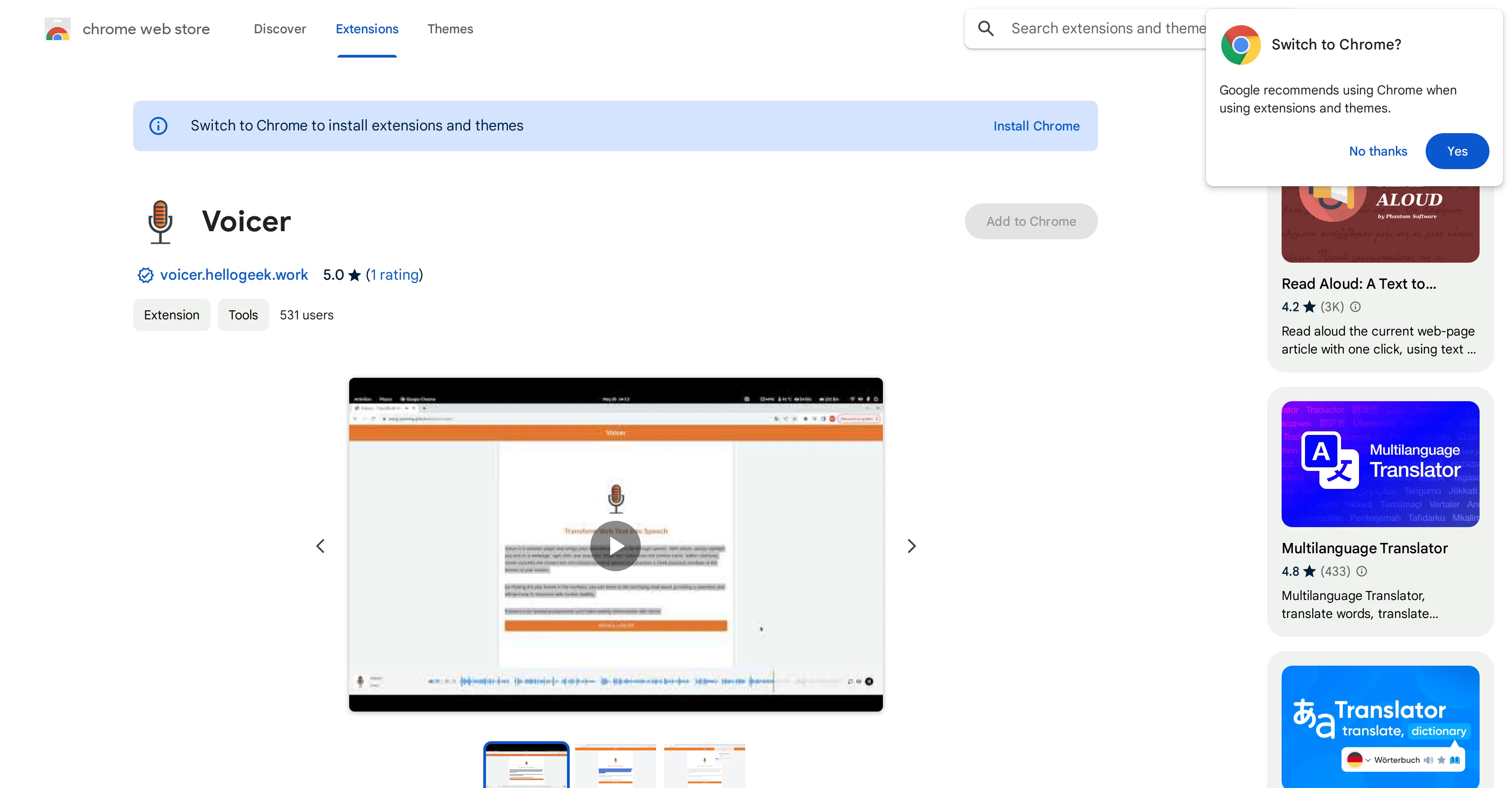 Voicer website