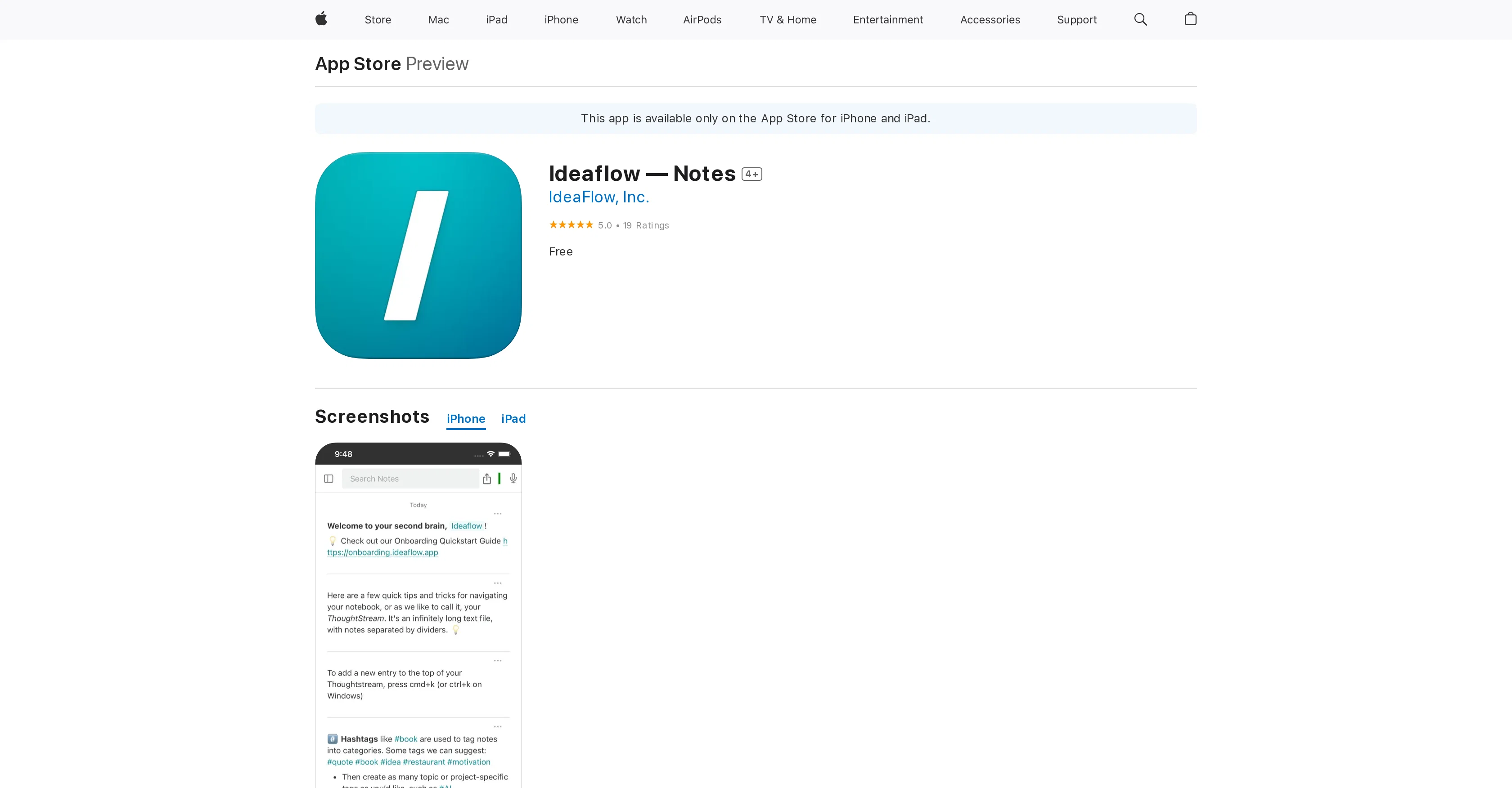 Ideaflow  Notes website