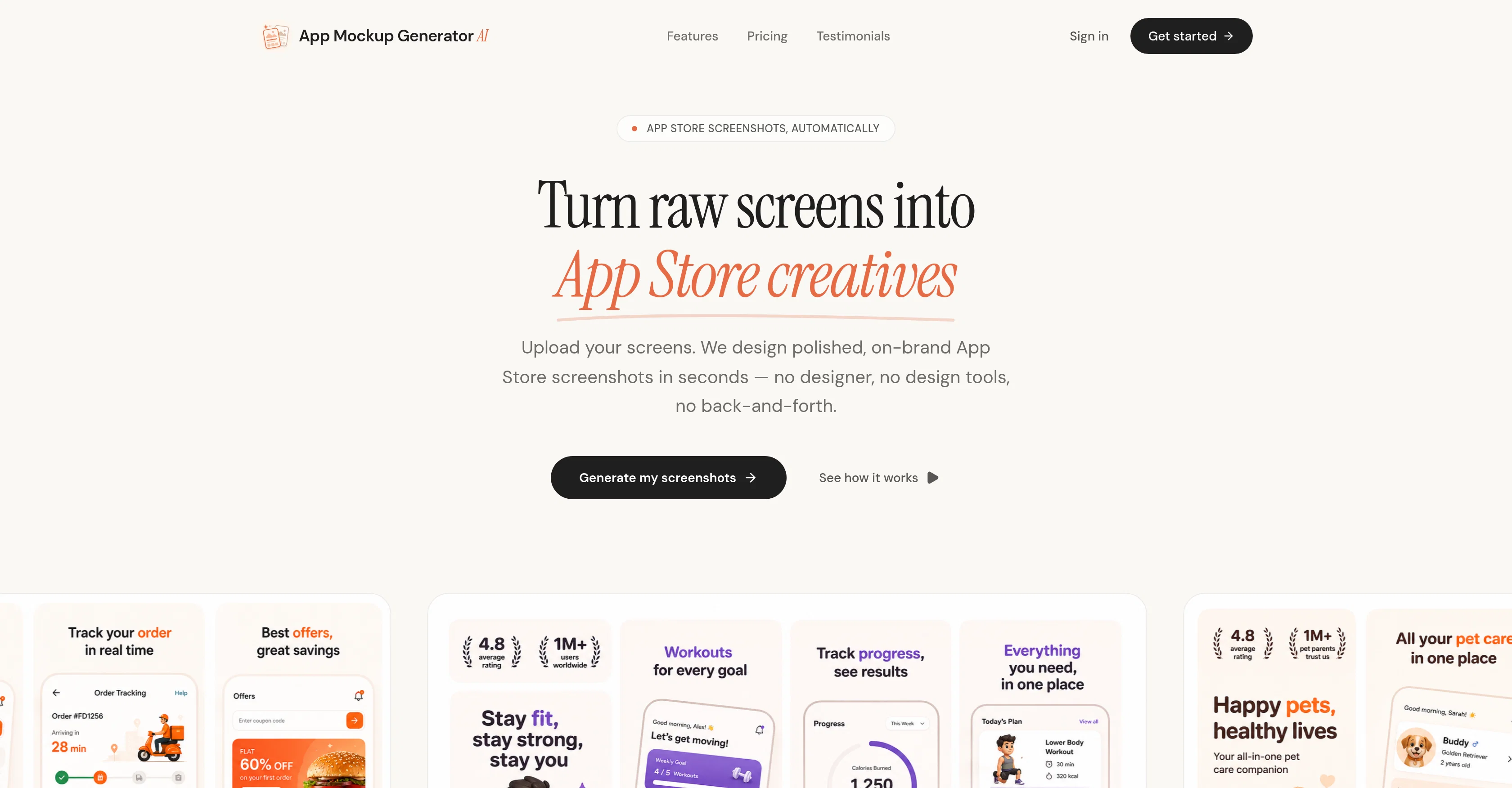 App Mockup Generator AI website