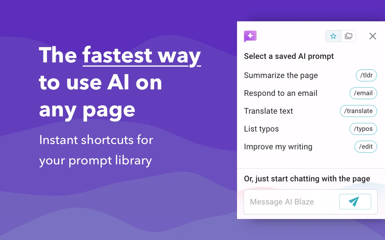 AI Blaze website