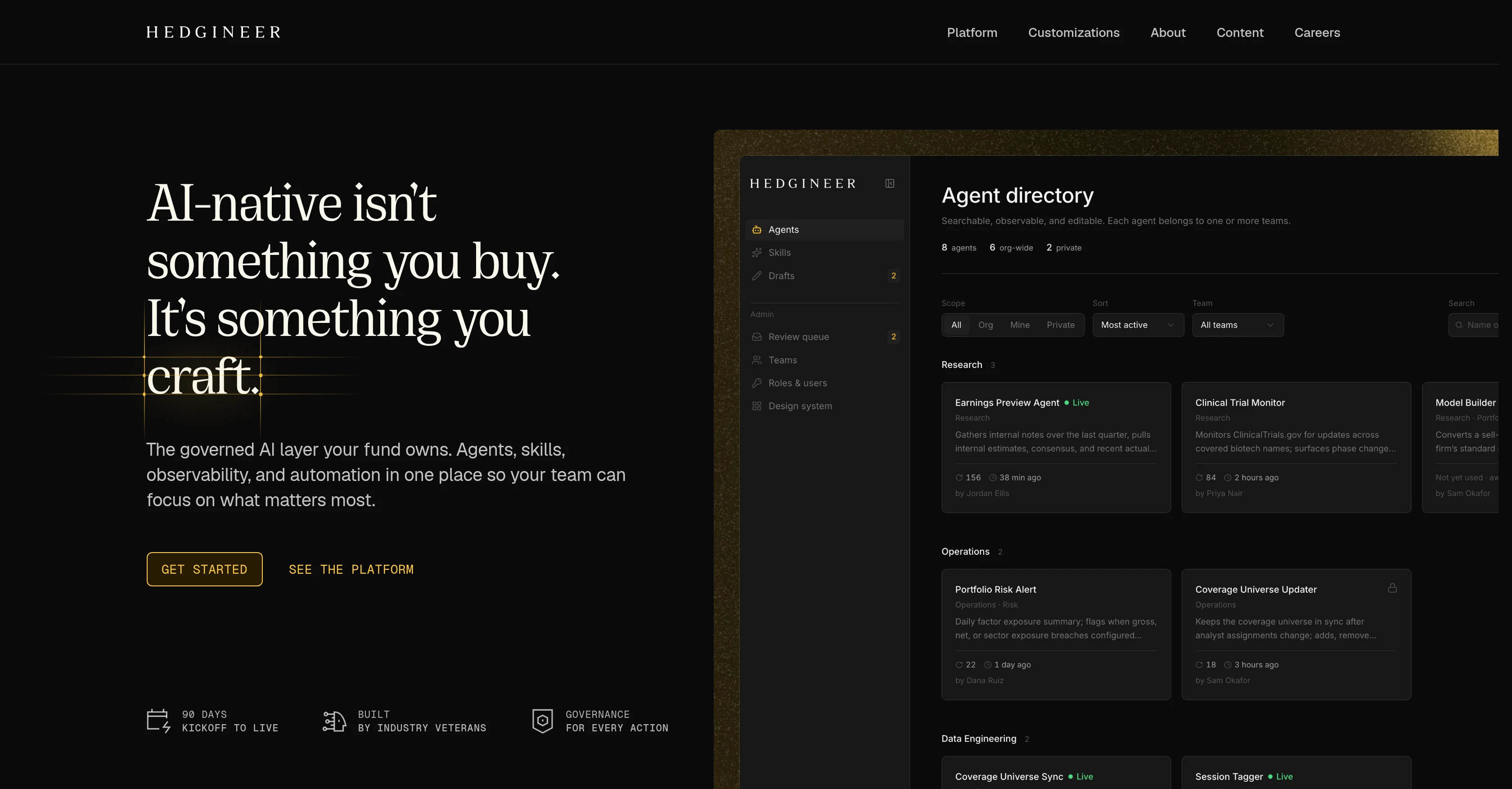 Hedgineer website