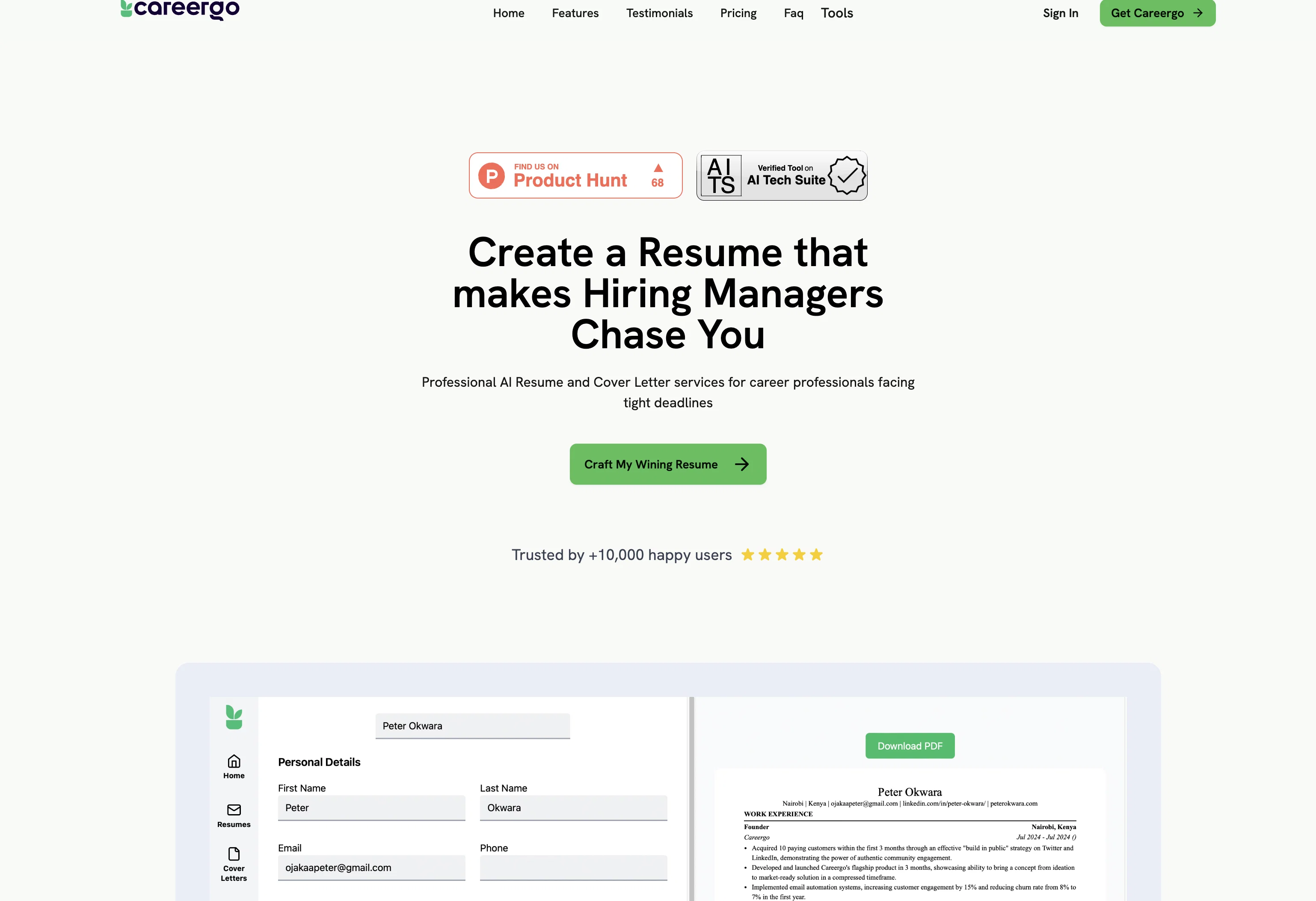 CareerGo website