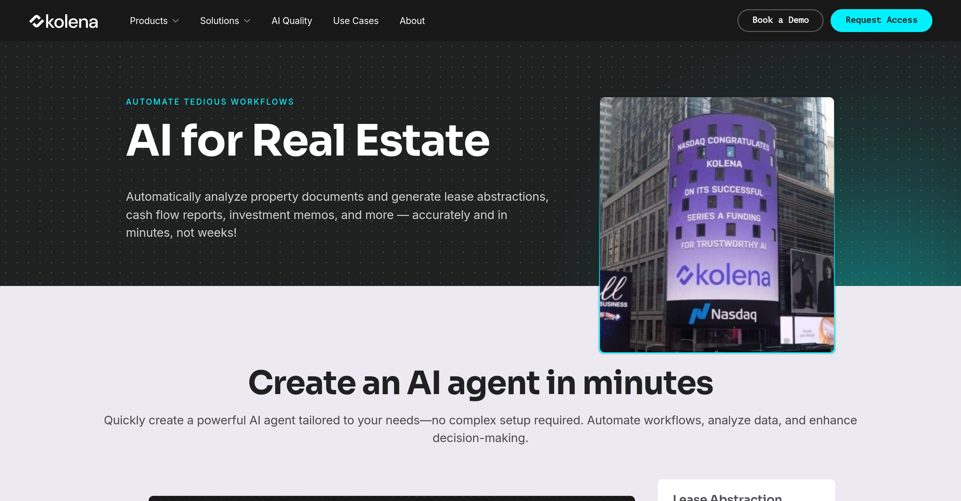 Kolena AI for Real Estate website
