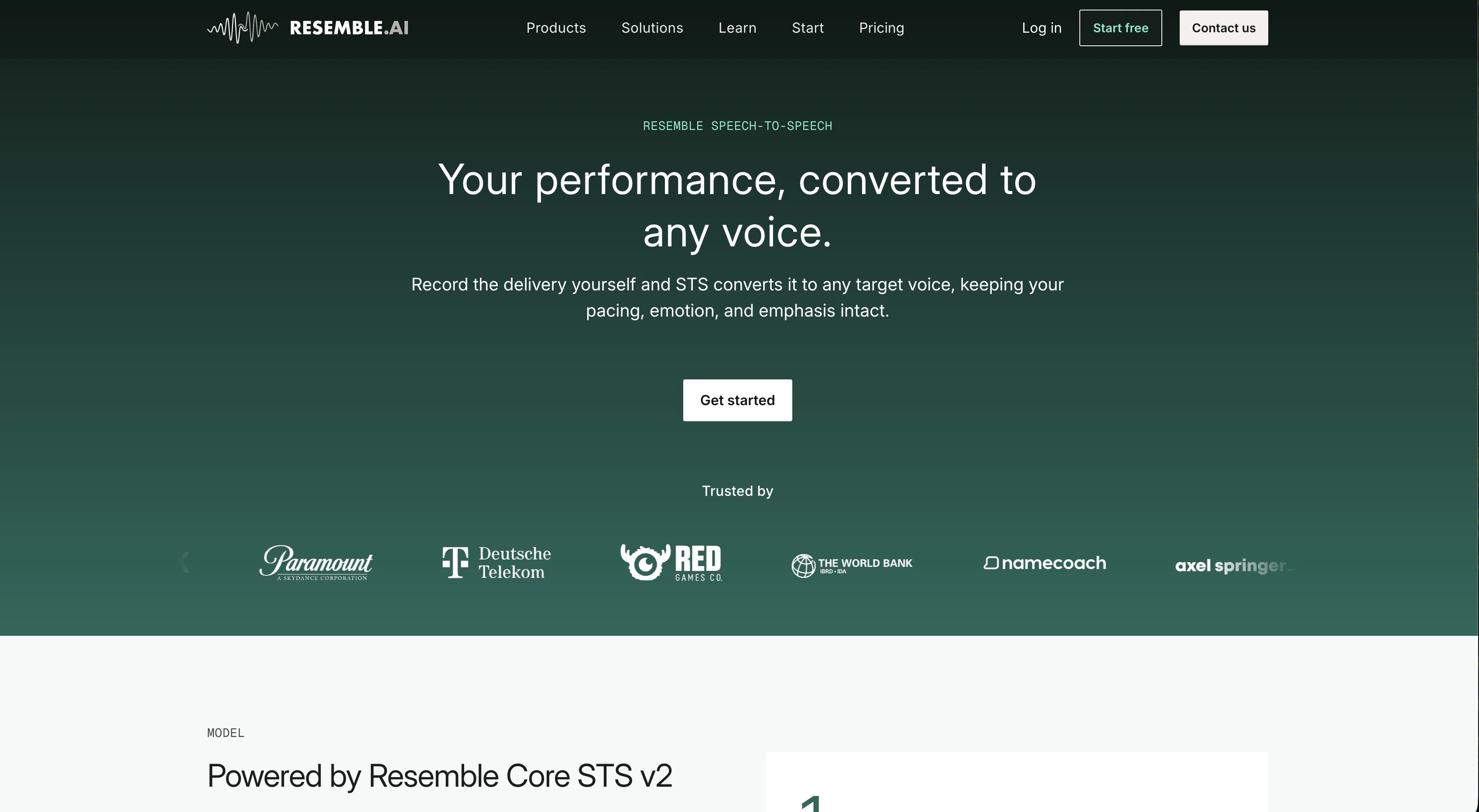 Resemble AI - Real-time Speech-to-Speech Voice Conver... website