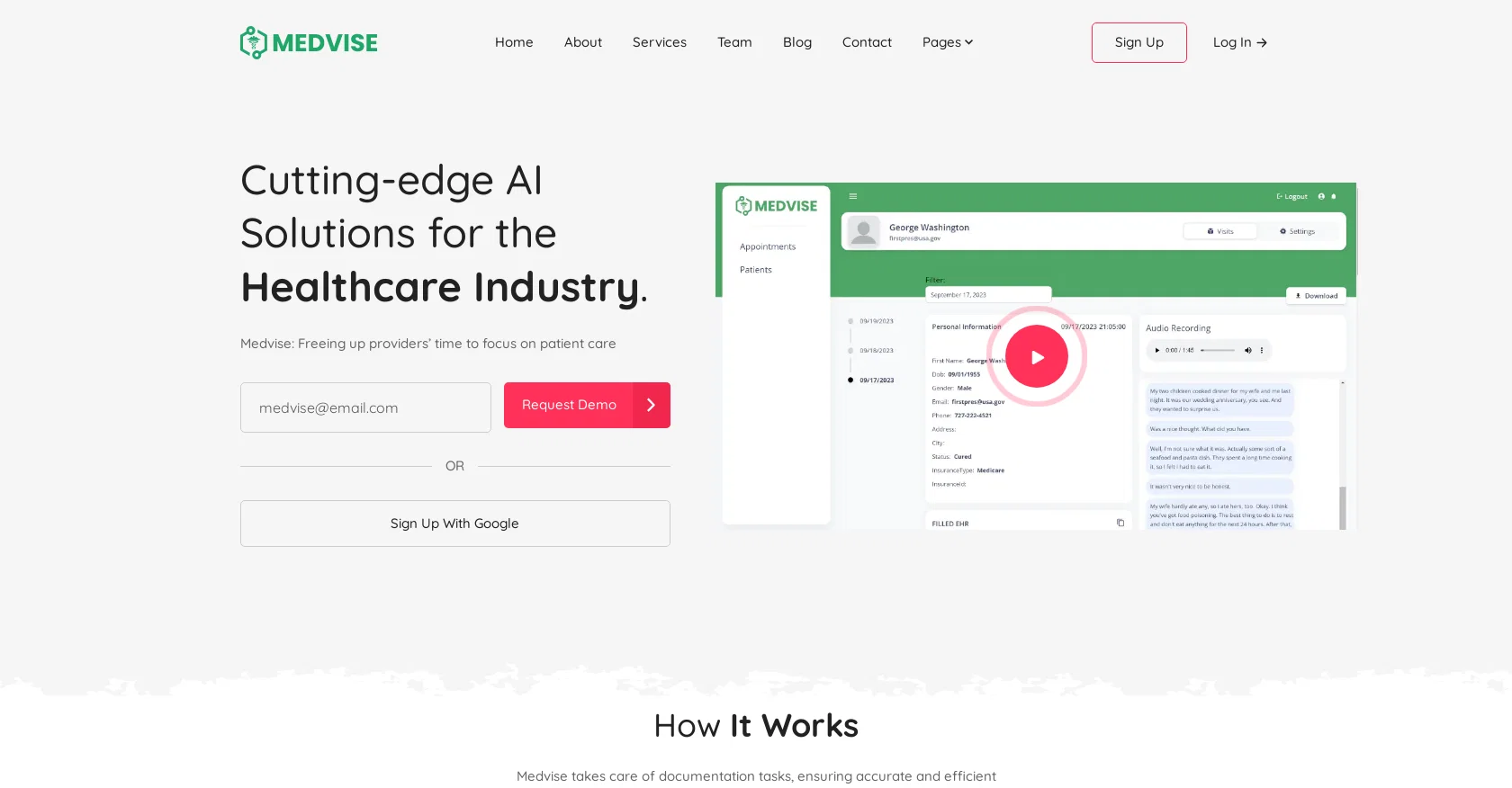 Medvise website