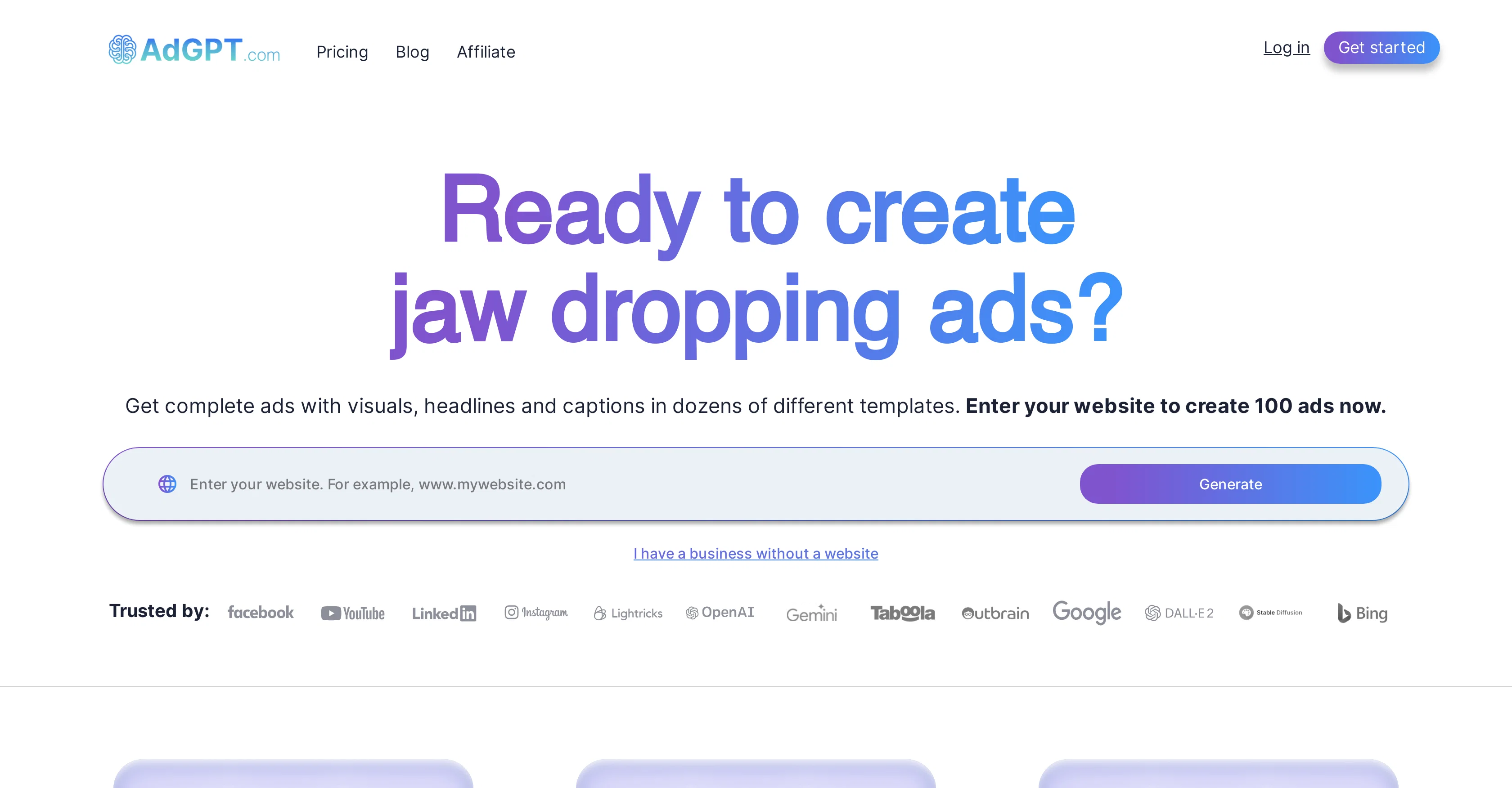 AdGPT website