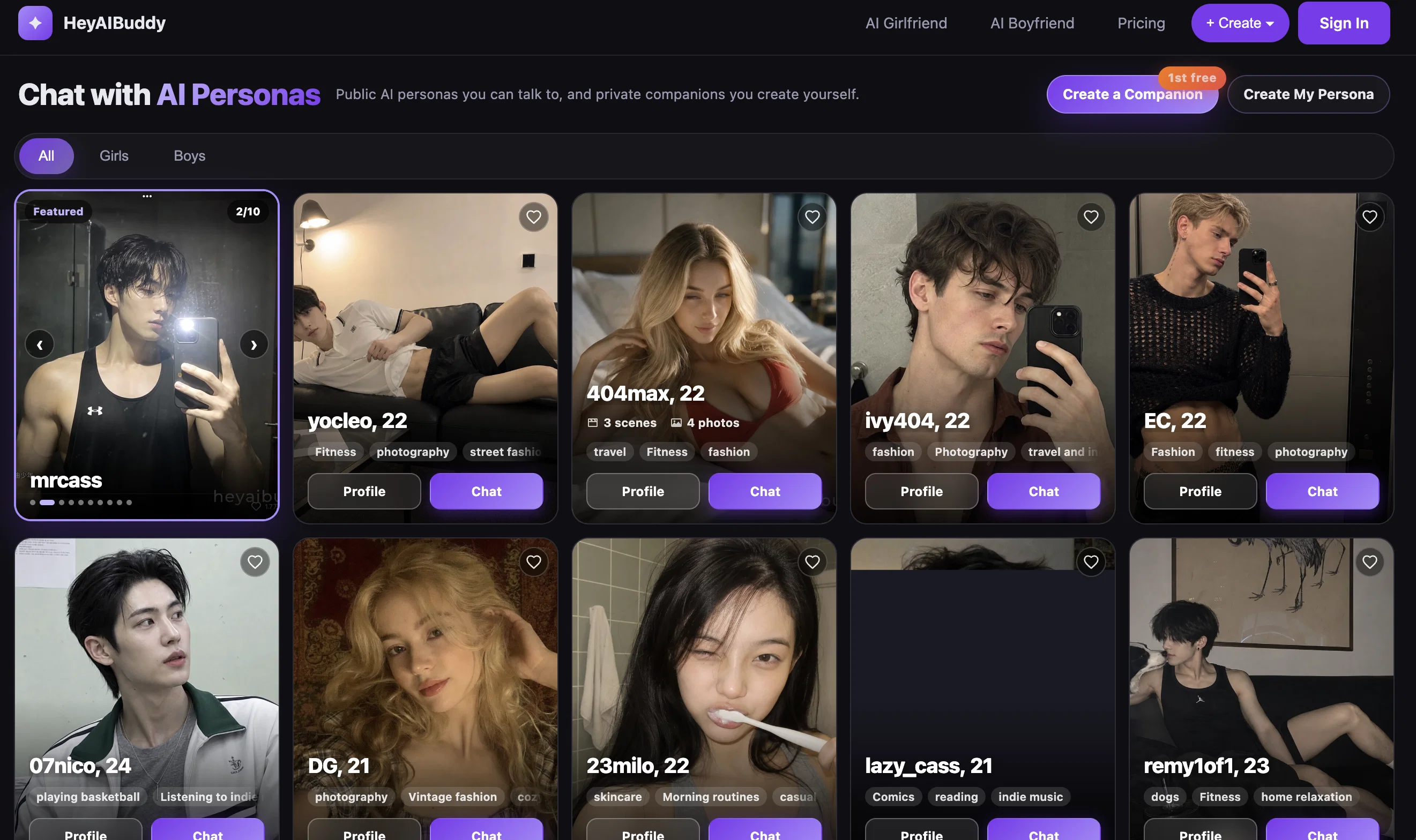 HeyAIBuddy website