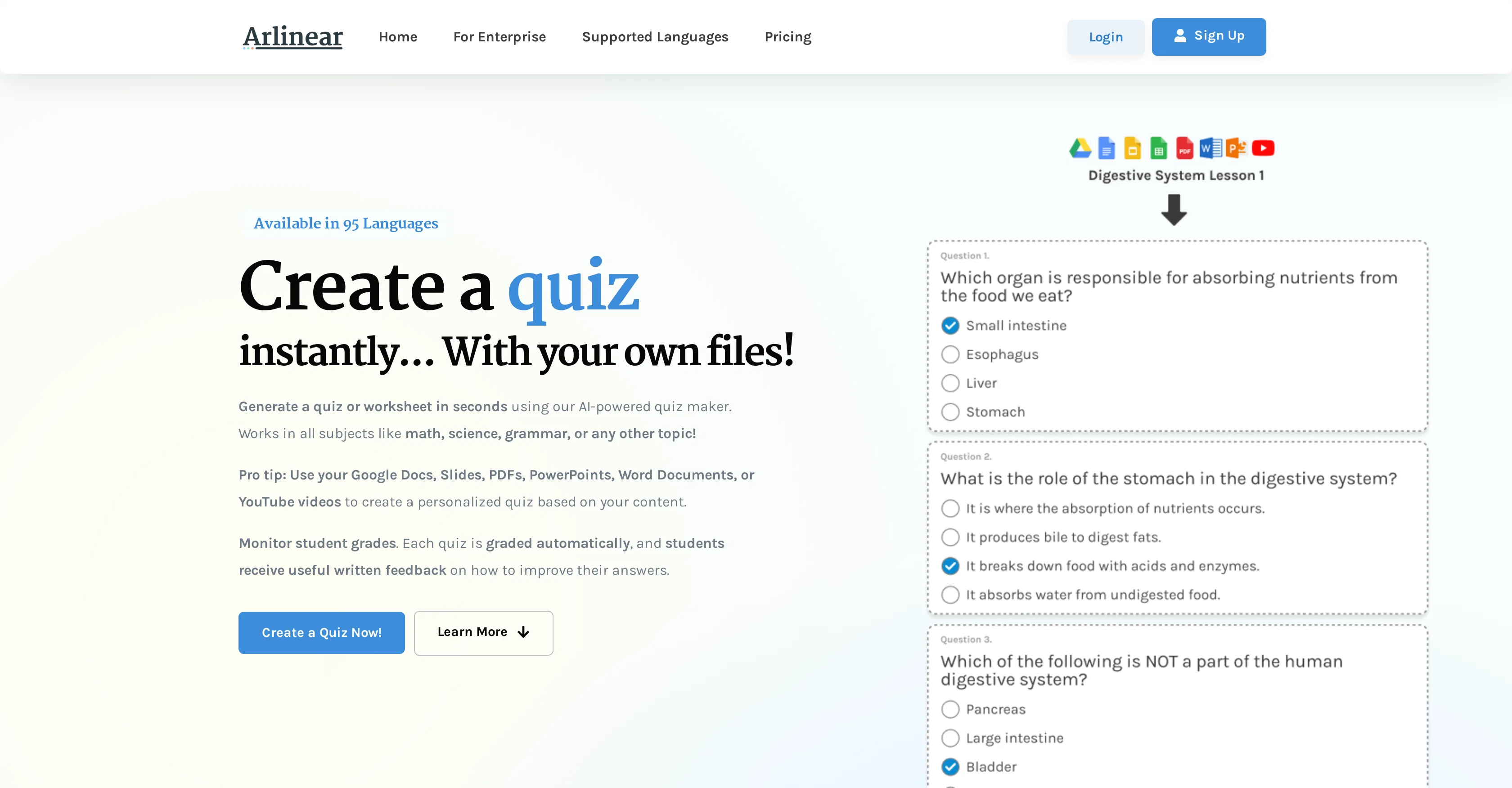 Arlinear website