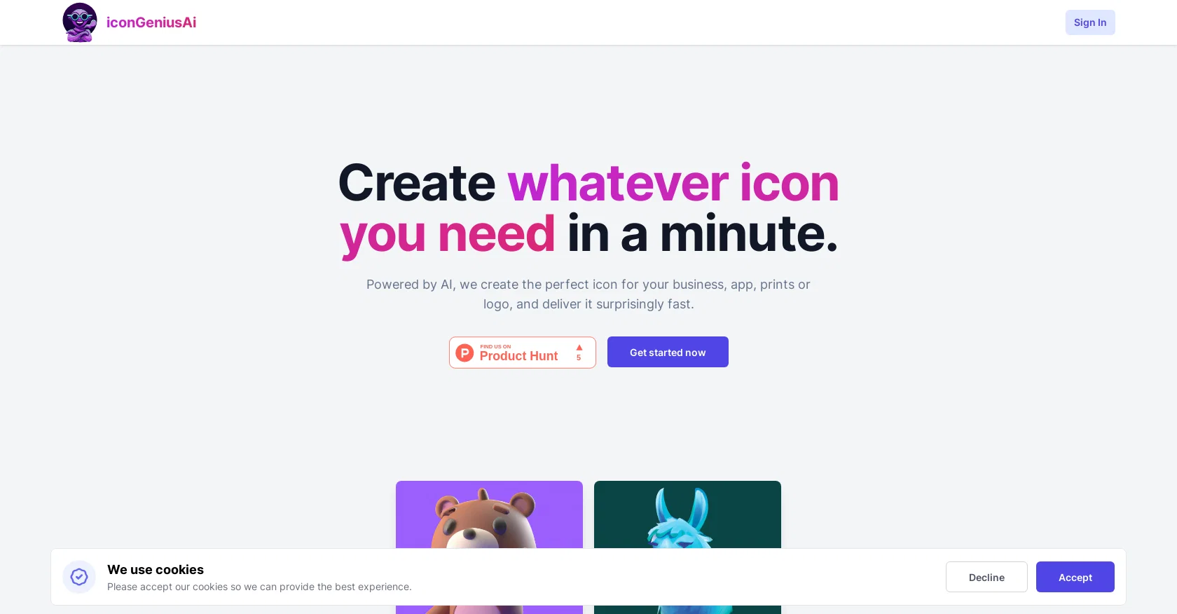 IcongeniusAI website