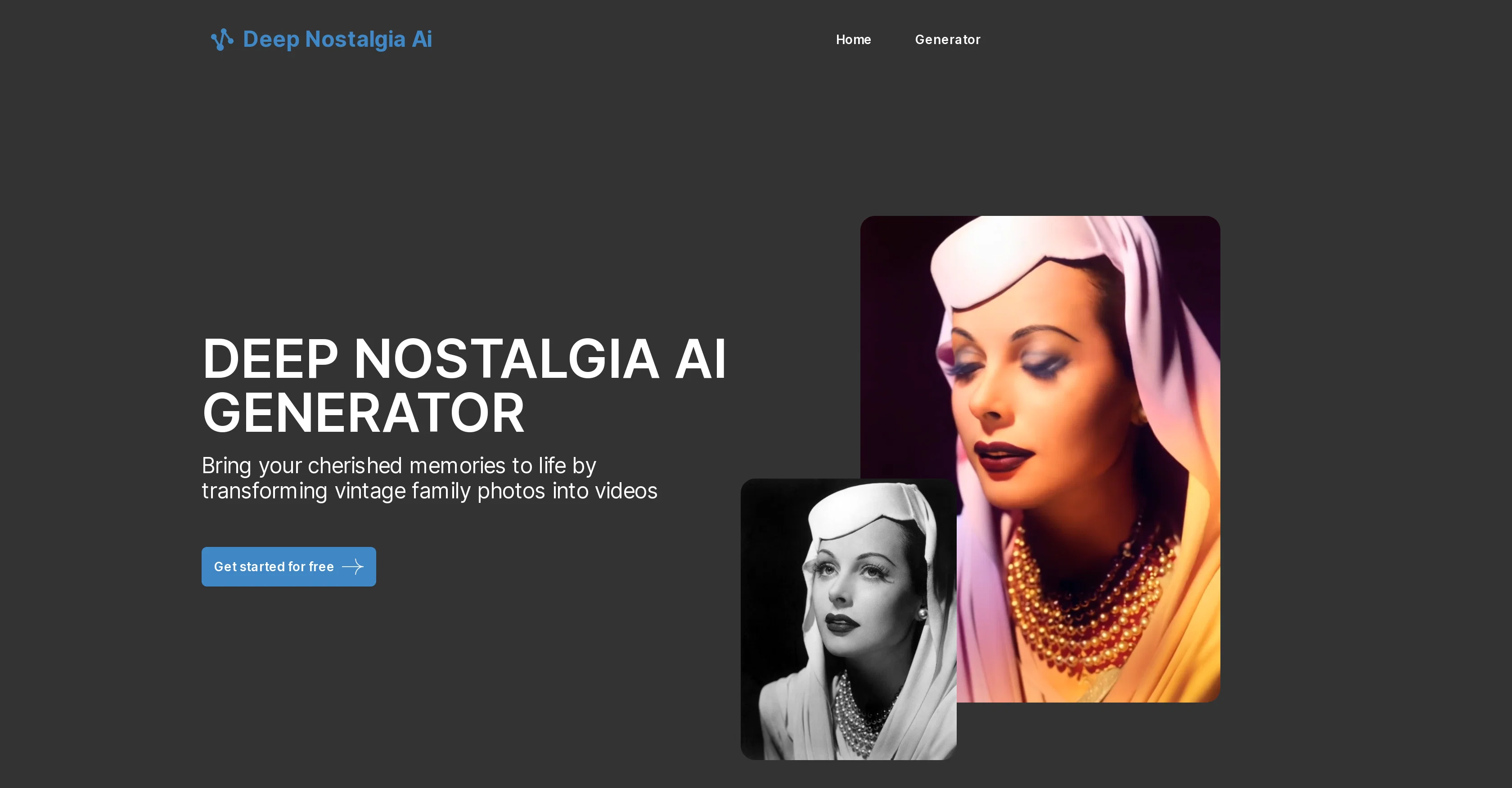 Deep NostalgiaAi website