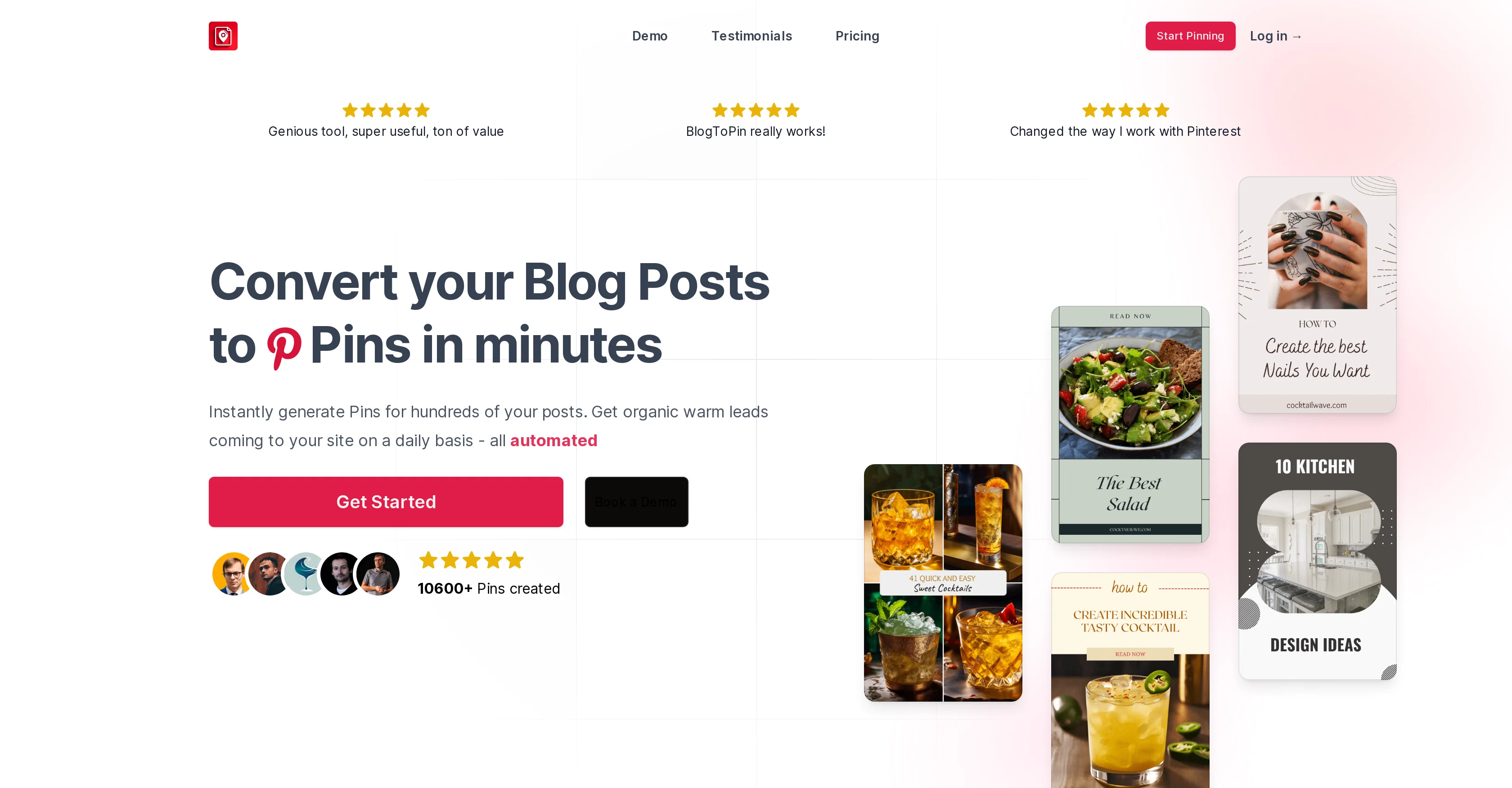 BlogToPin website