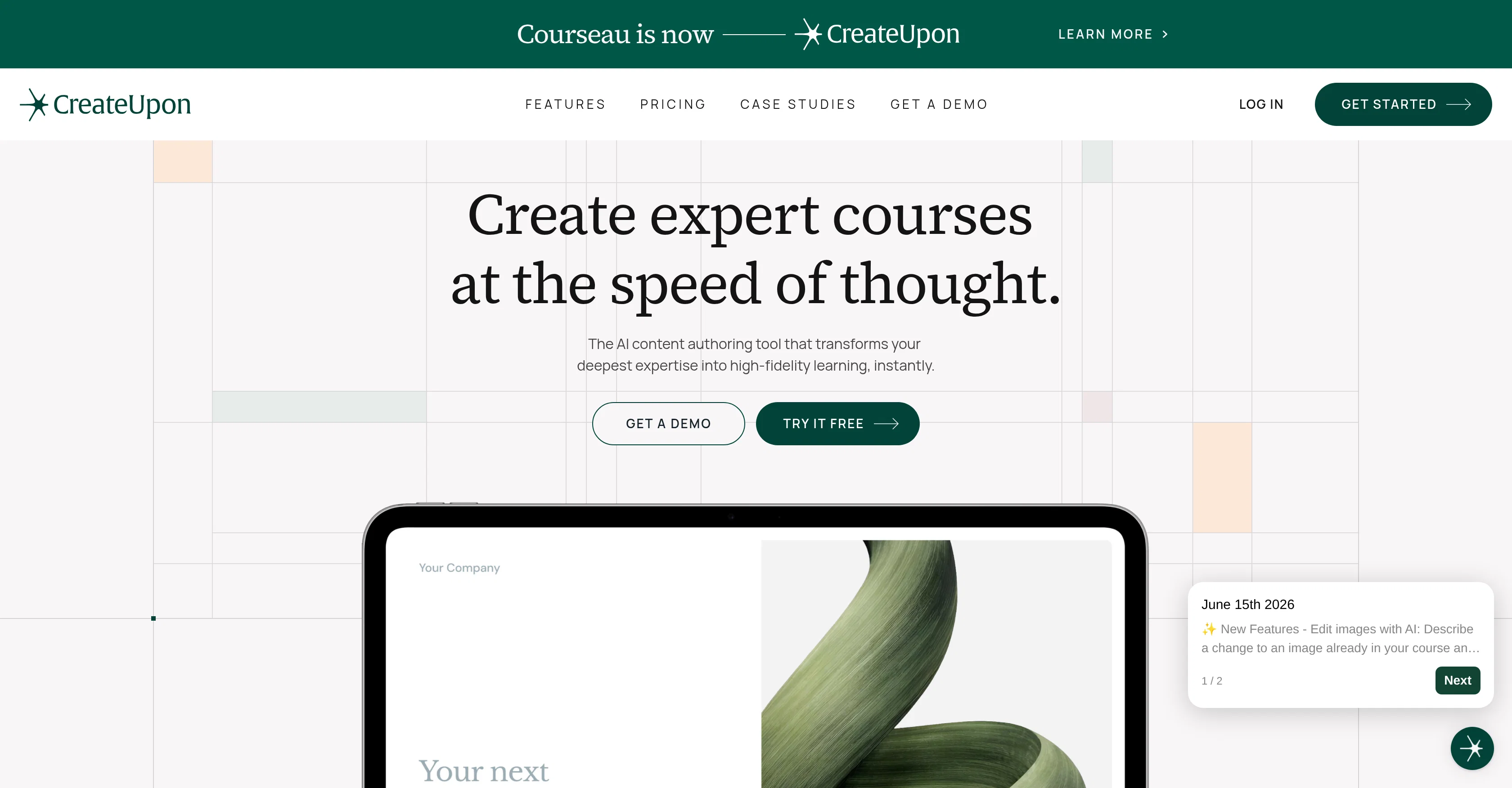 CreateUpon website
