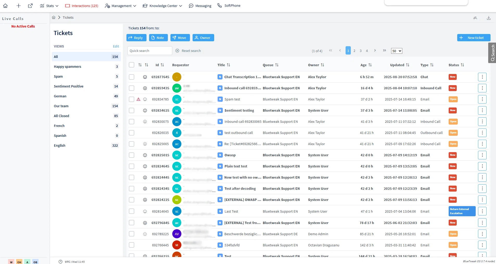 AI Omnichannel Customer Support Platform by BlueTweak website