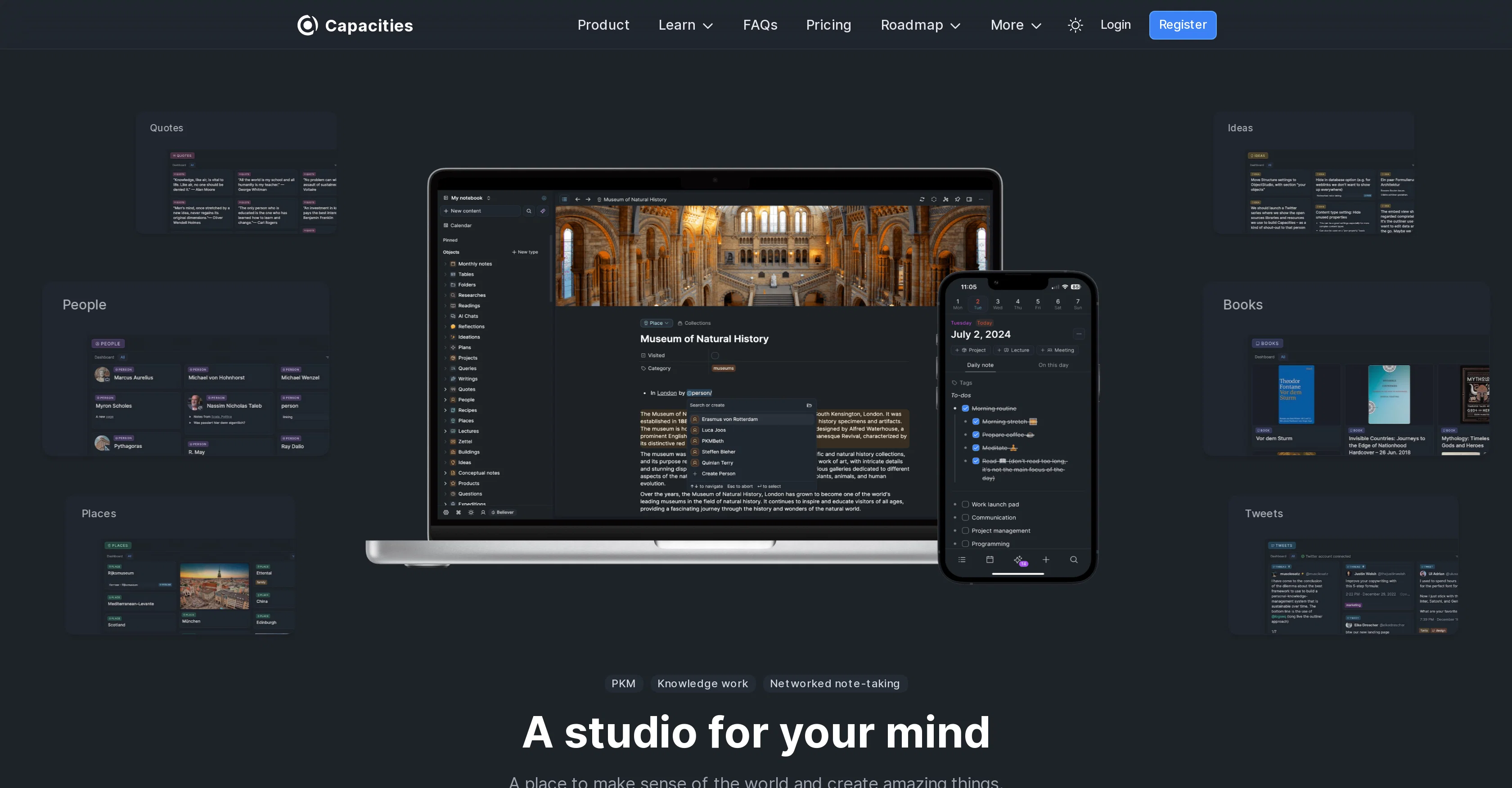 Capacities website