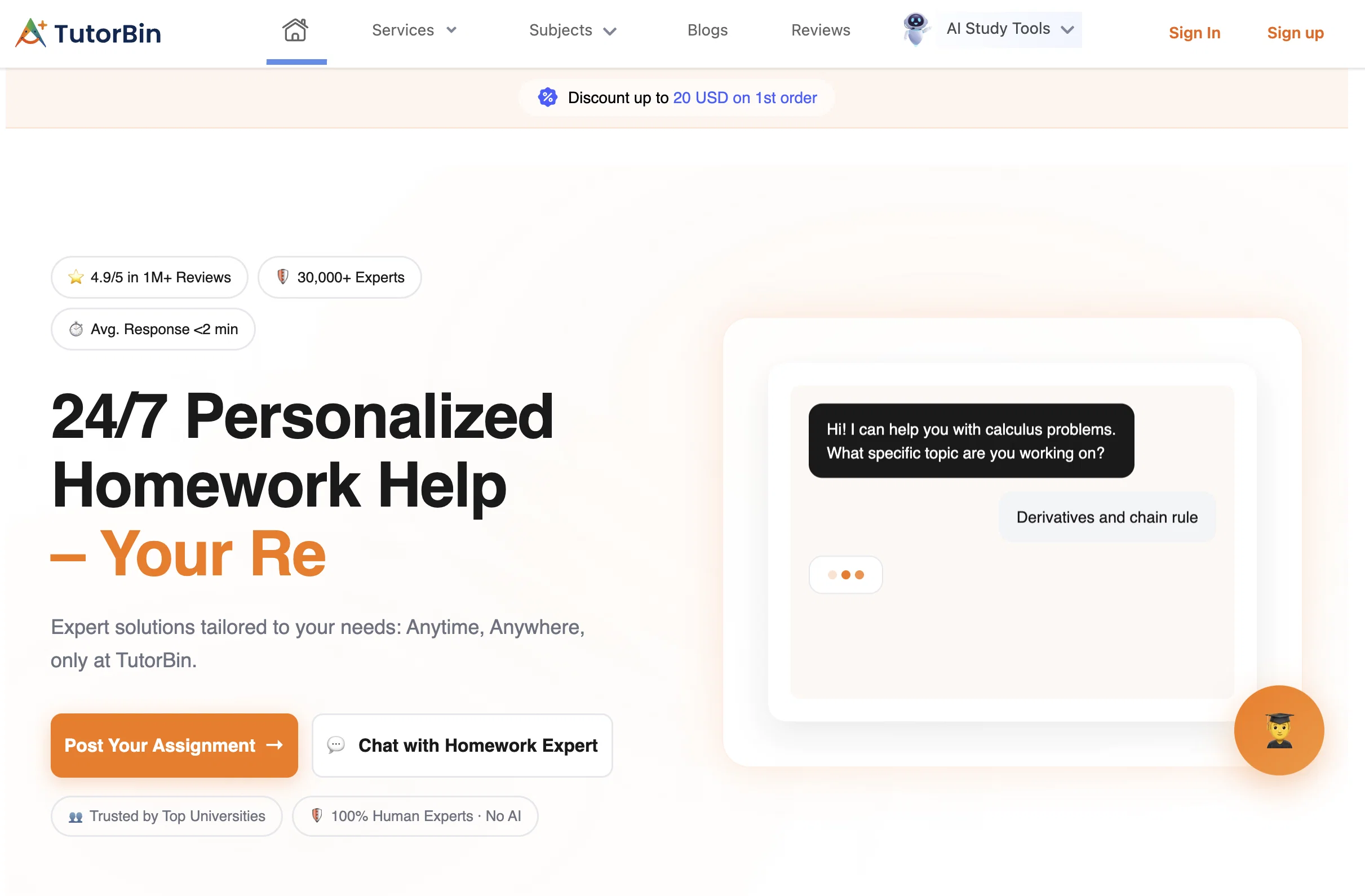 TutorBin website