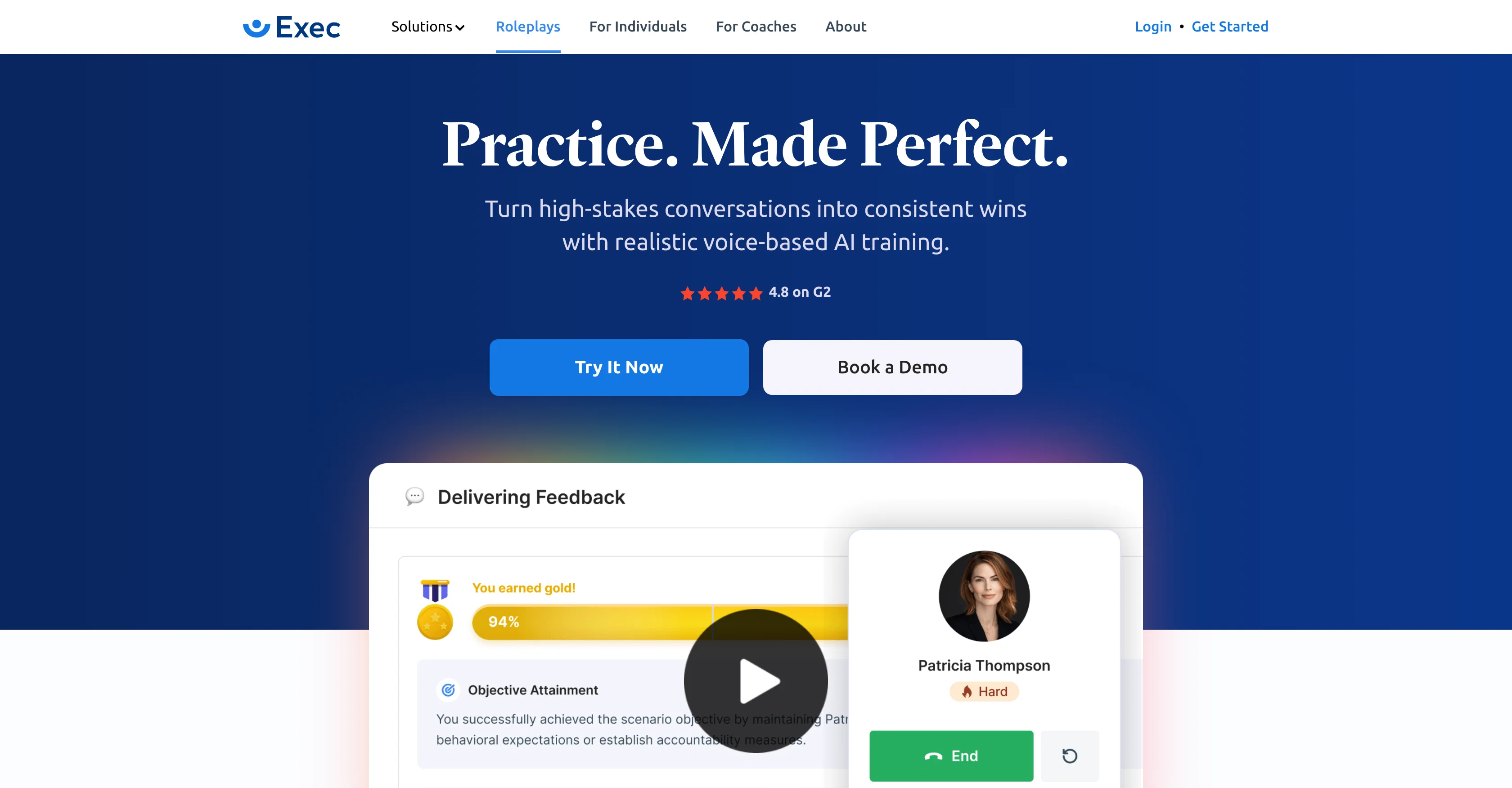 Exec - AI Roleplays website