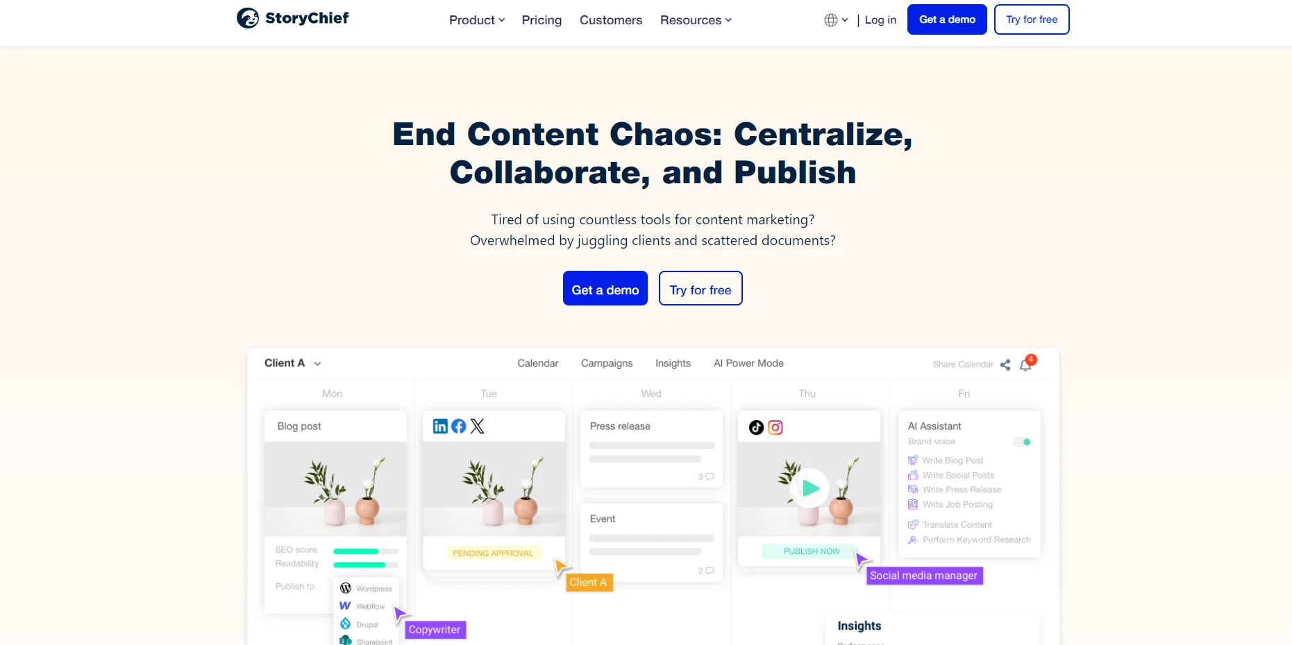 StoryChief website