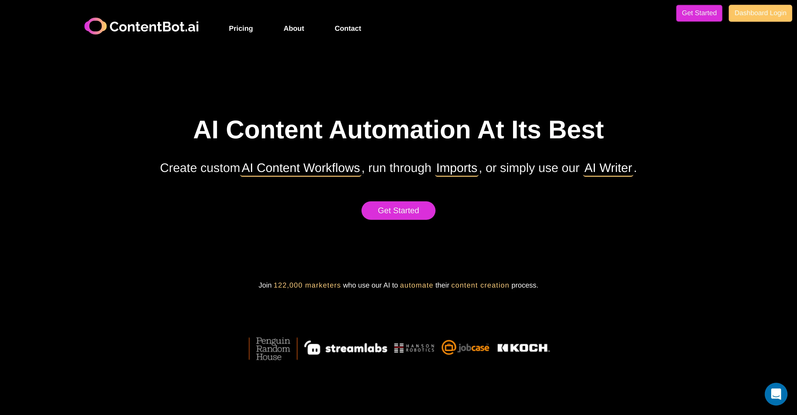 ContentBot website