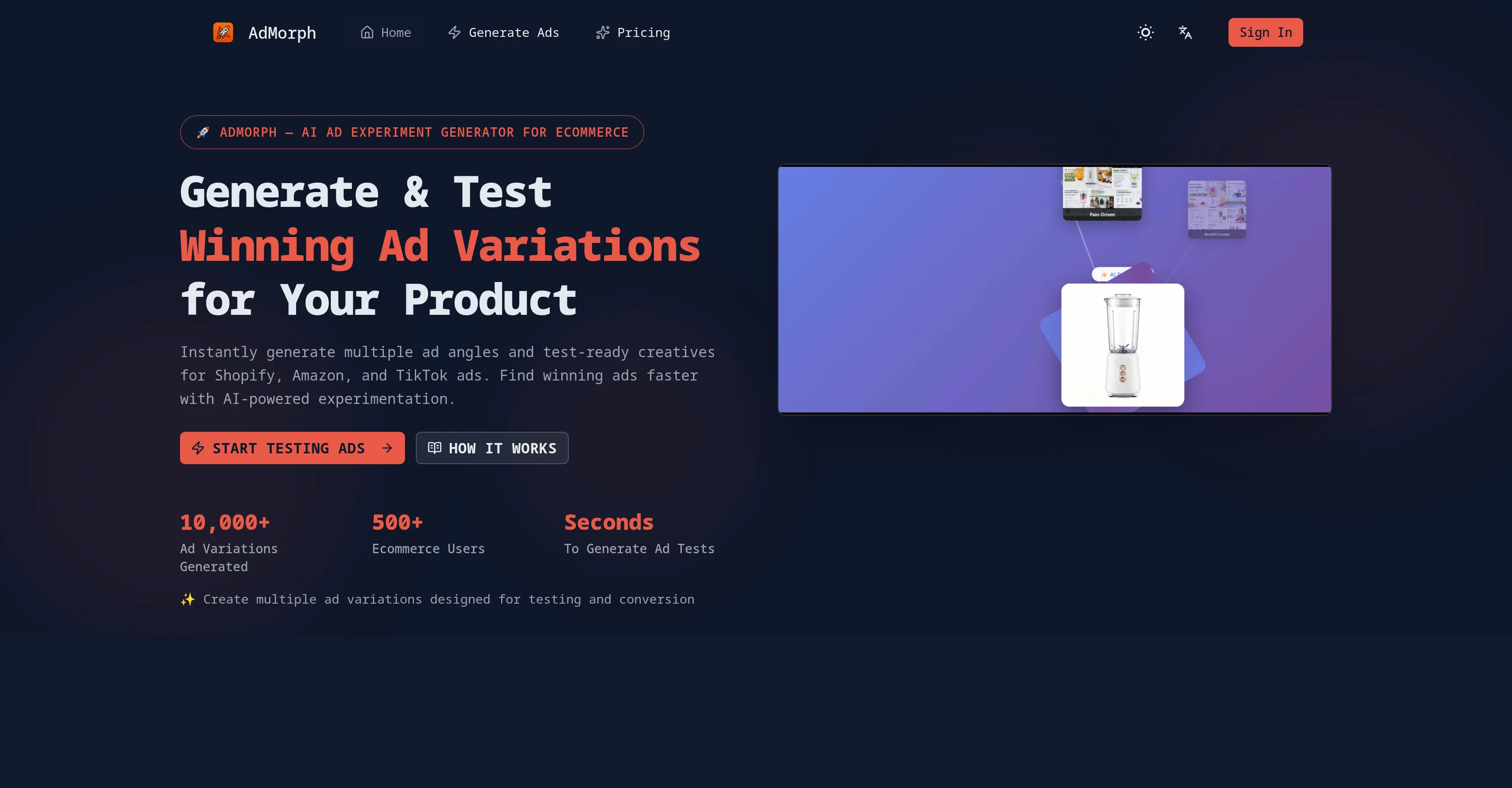 AdMorph website