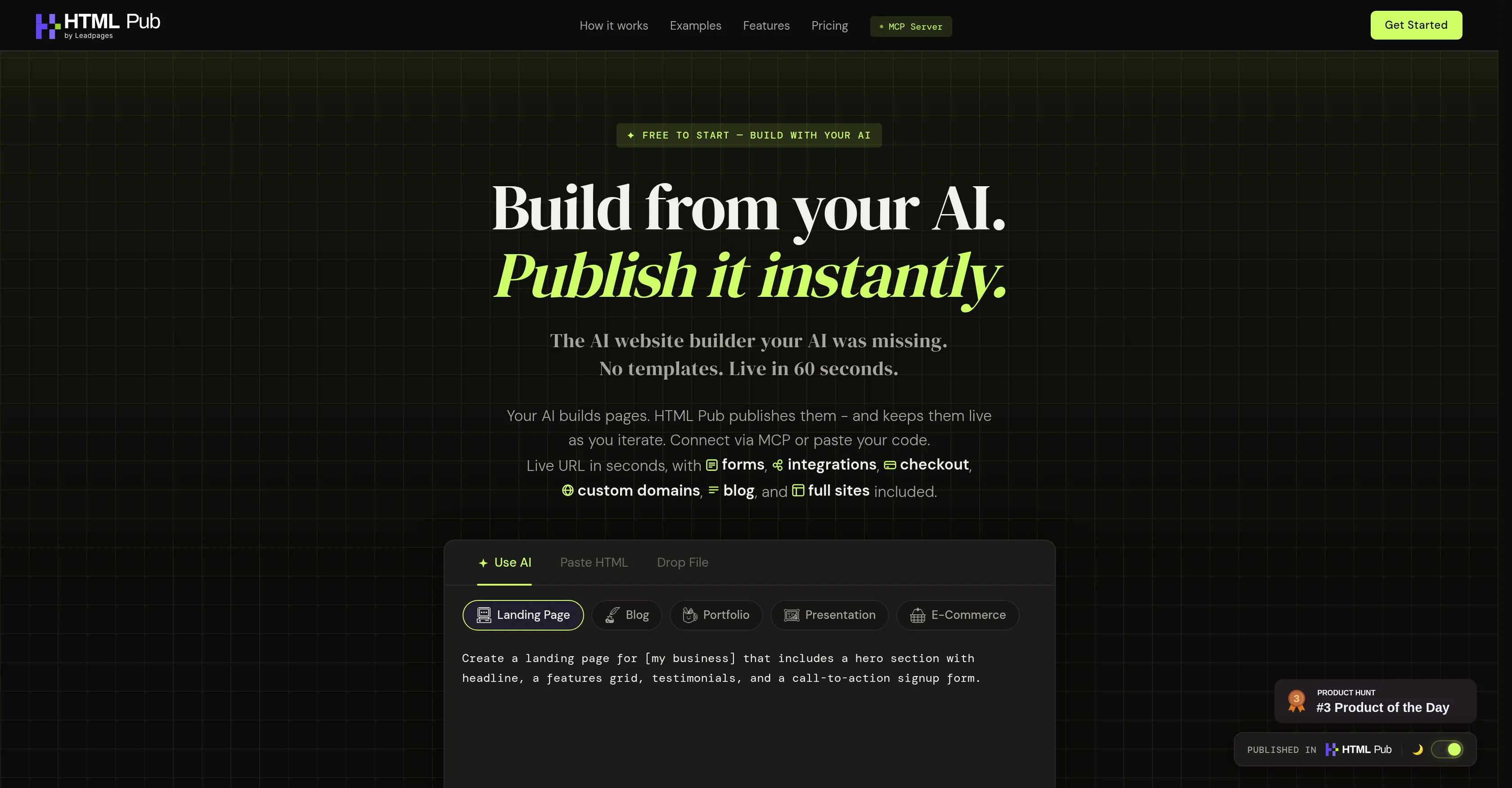 HTML Pub website