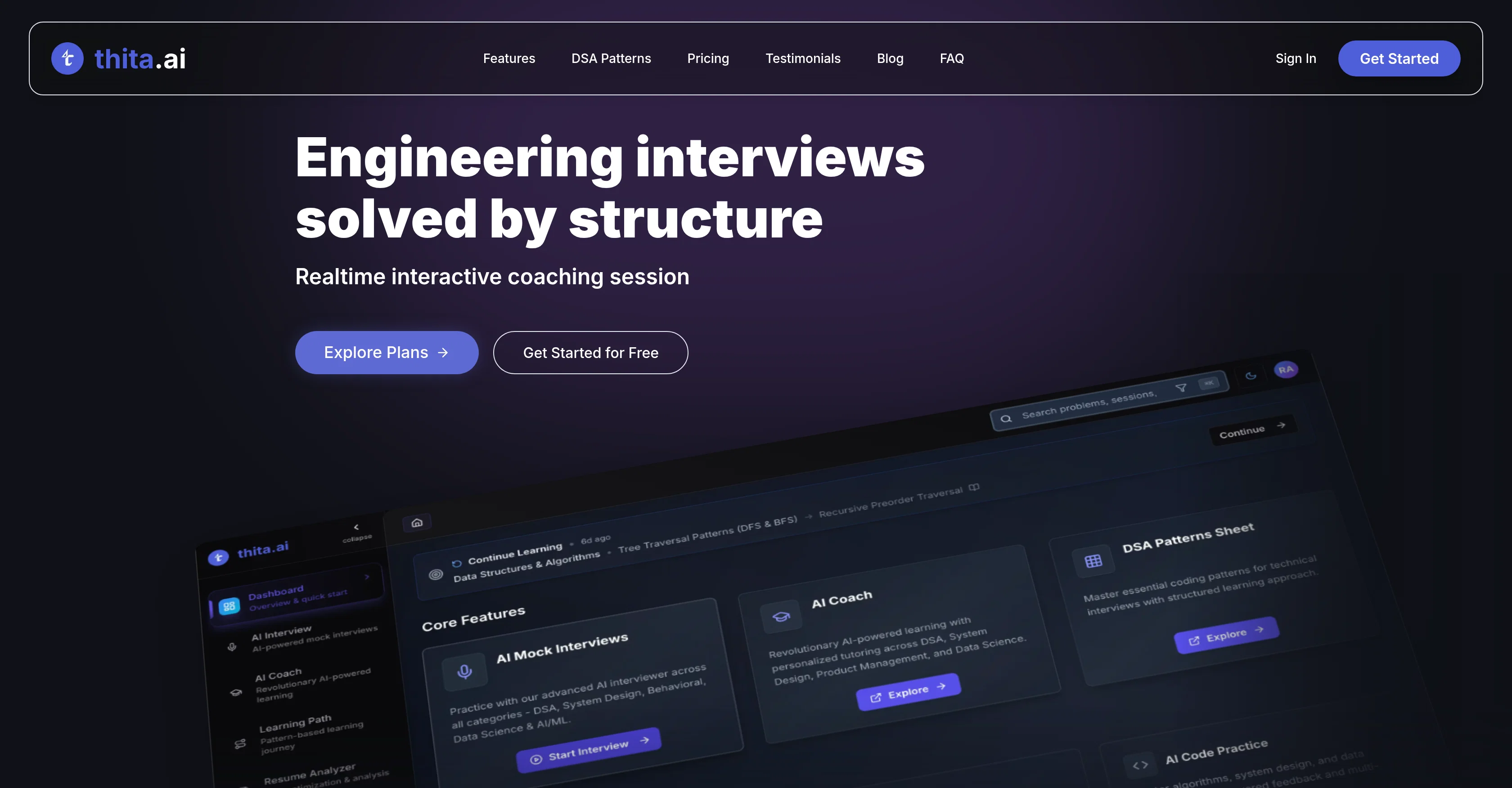 Thita.ai website