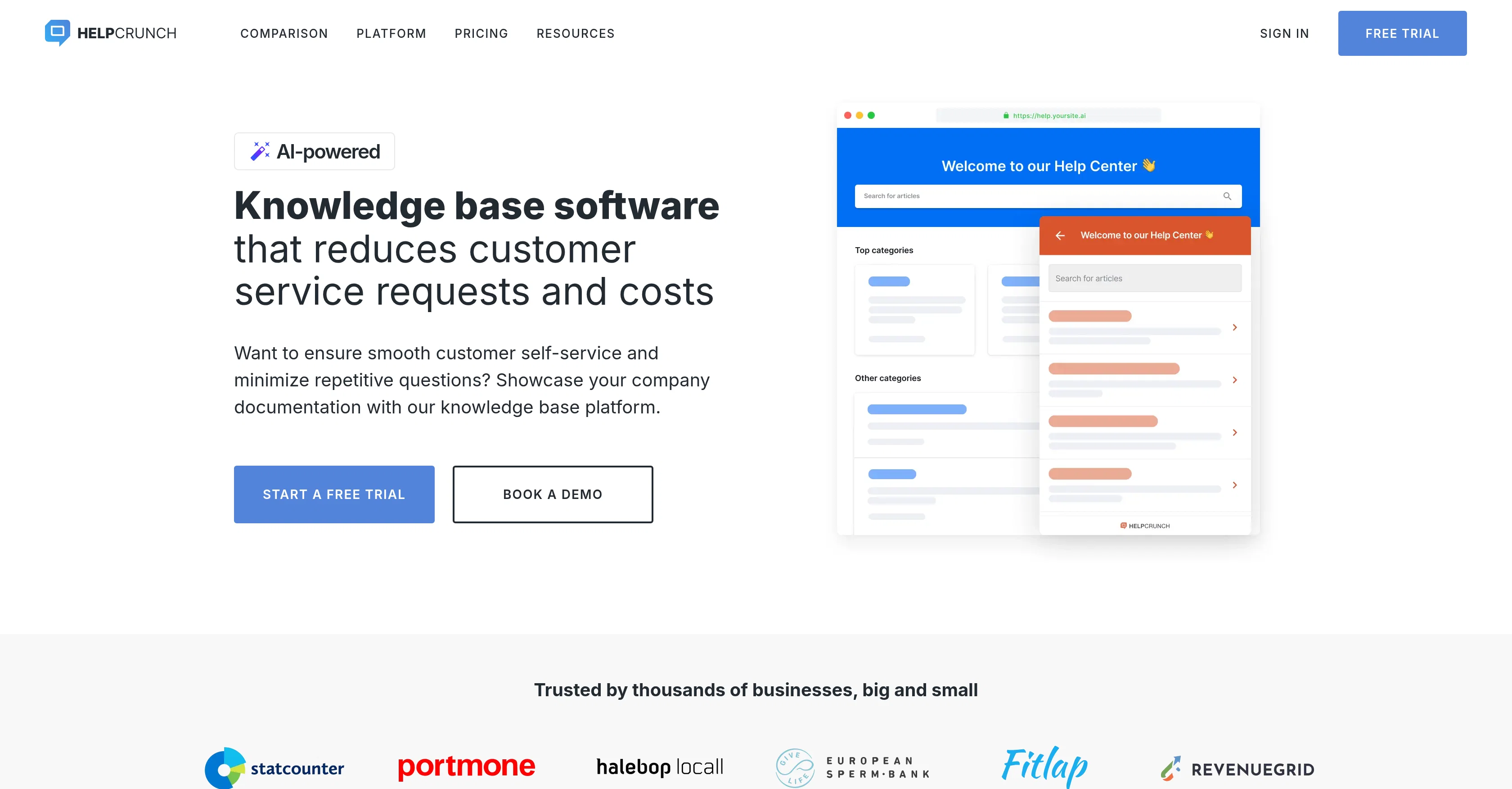 HelpCrunch website