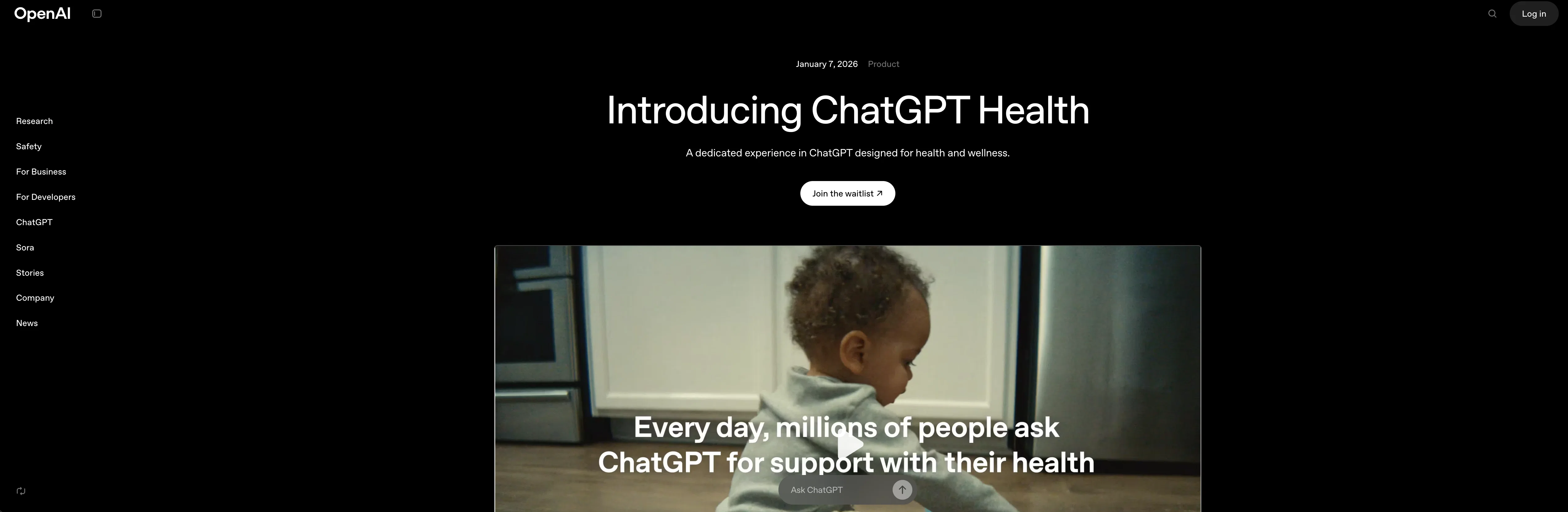ChatGPT Health website