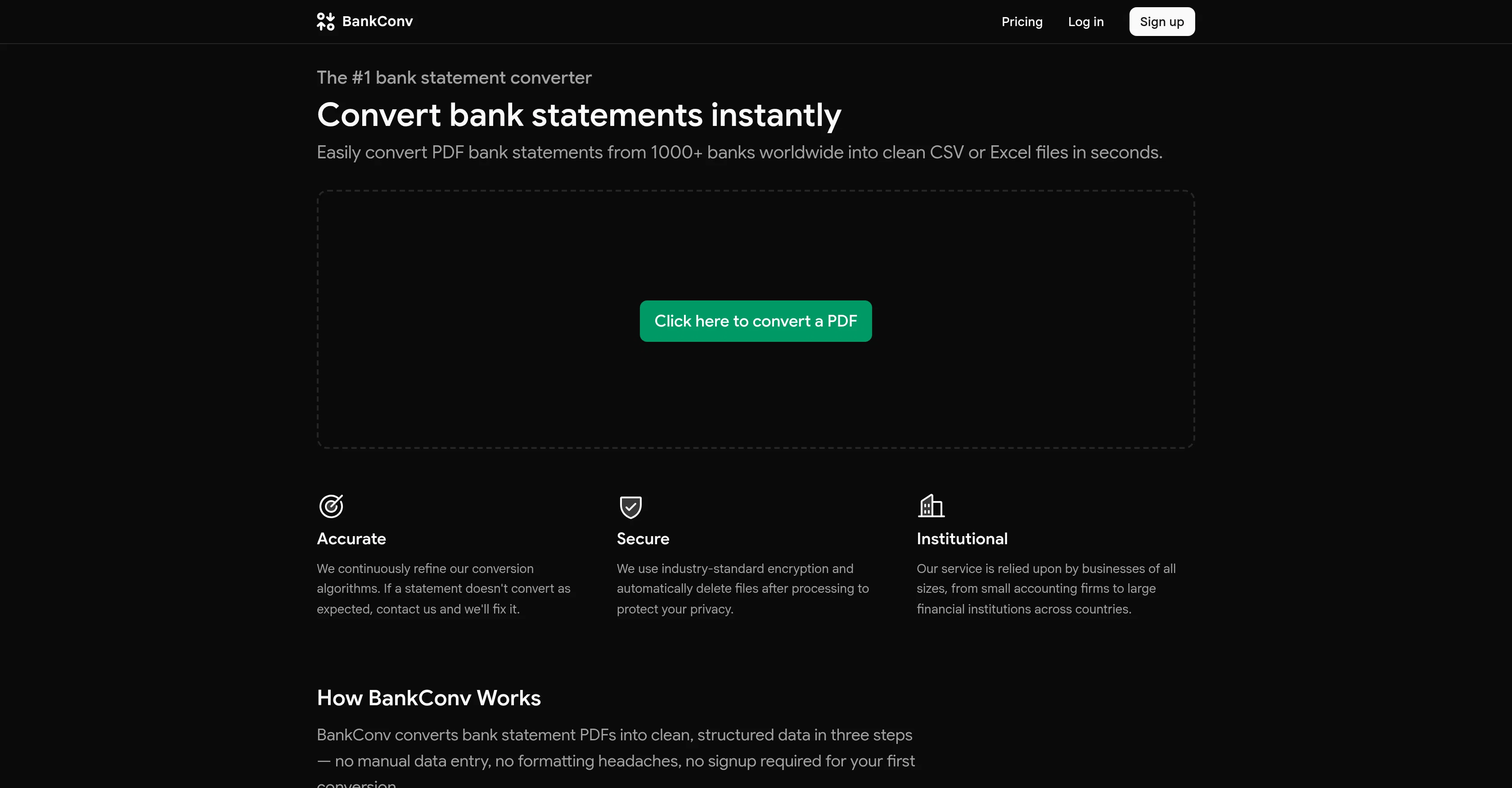 BankConv website