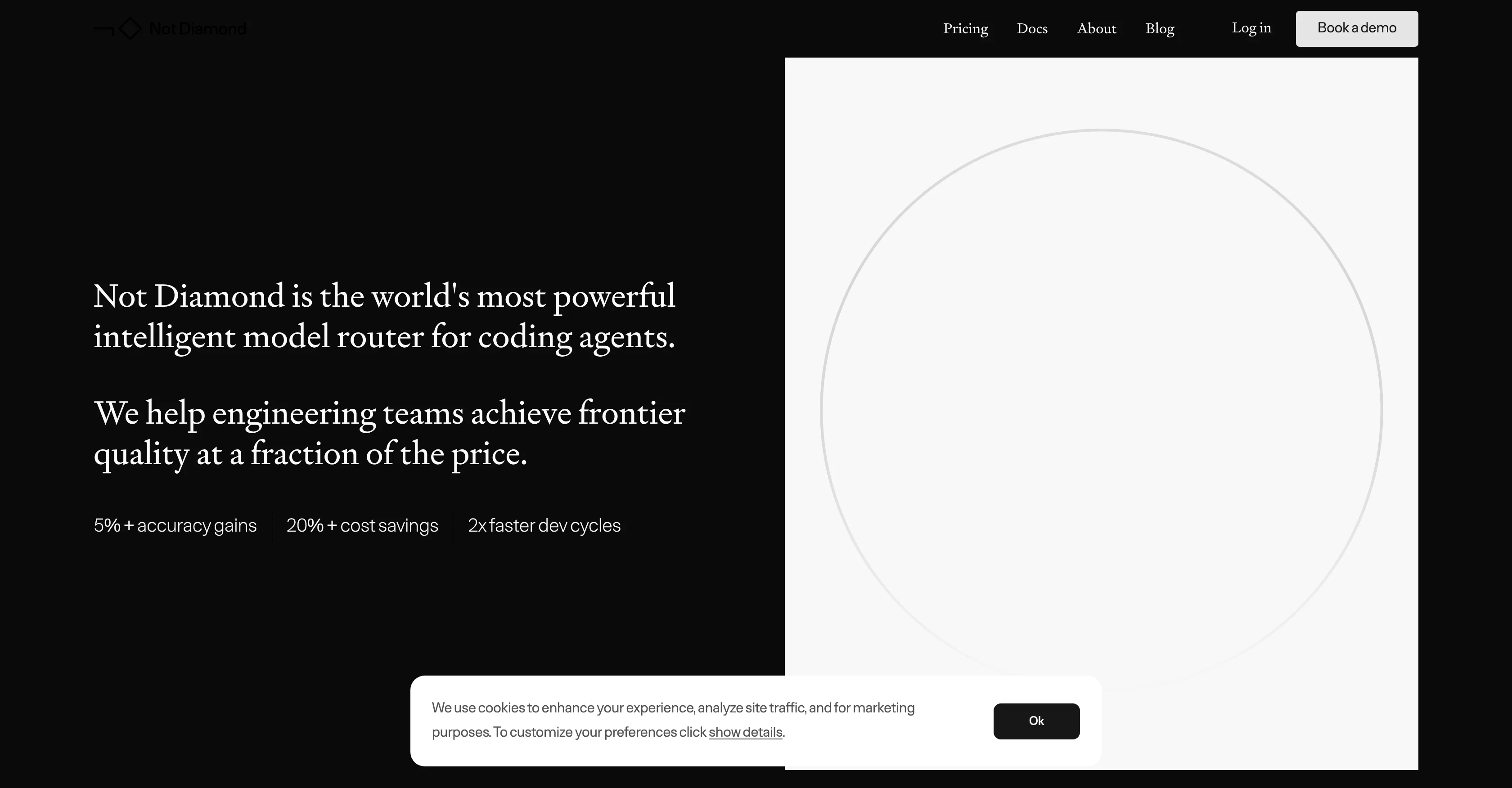 Not Diamond website